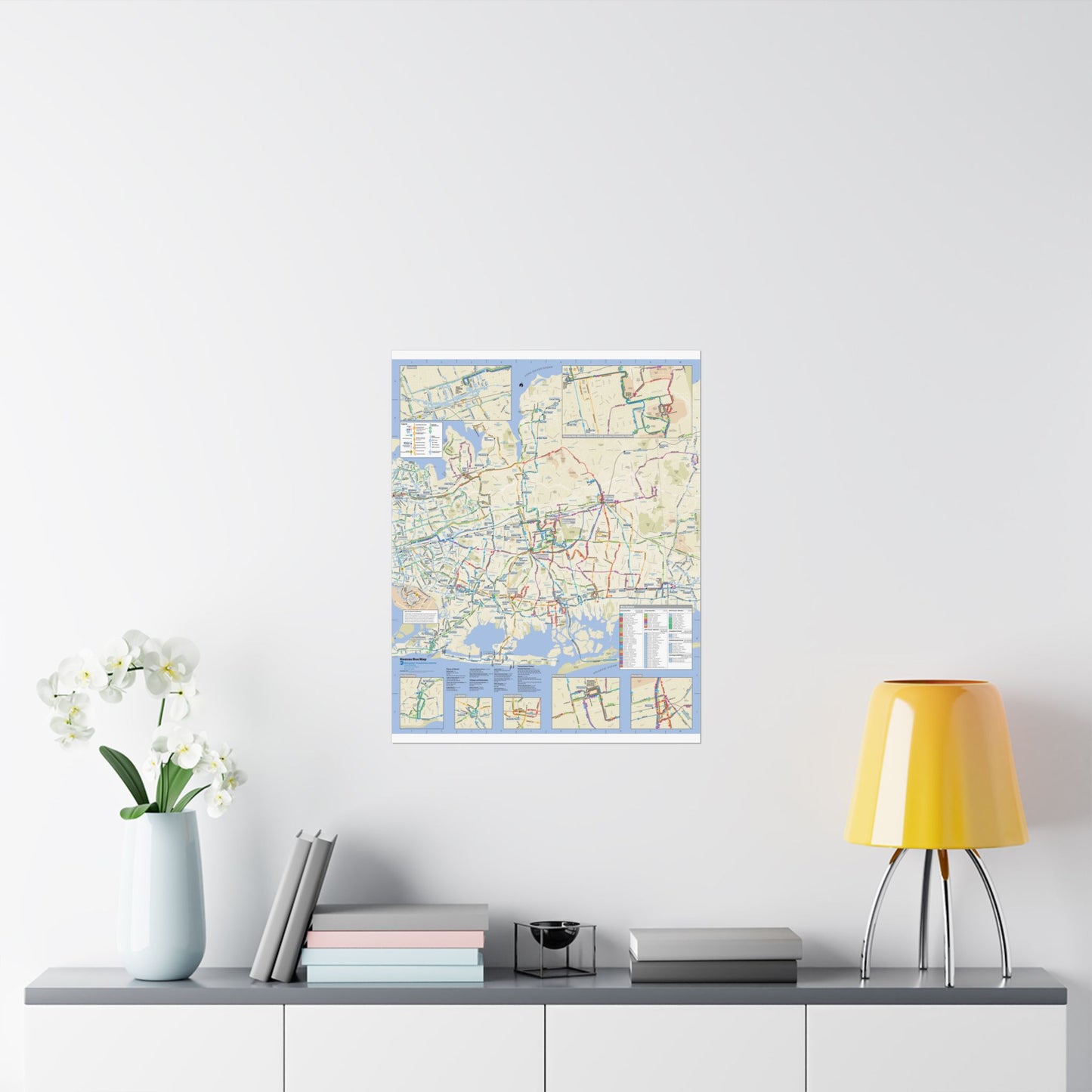 Nassau Bus Map November 2010 Matte Vertical Posters