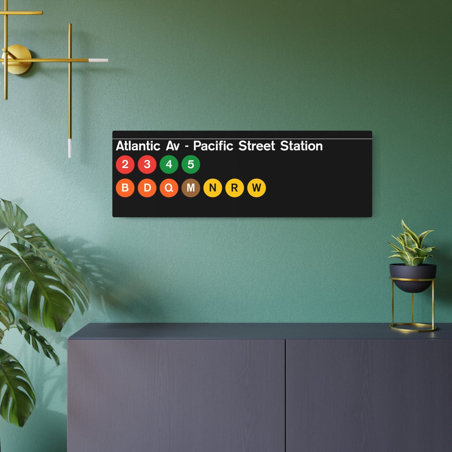 NYC Subway 2000s Atlantic Ave/Pacific Station (Standard) Metal Art Replica Sign