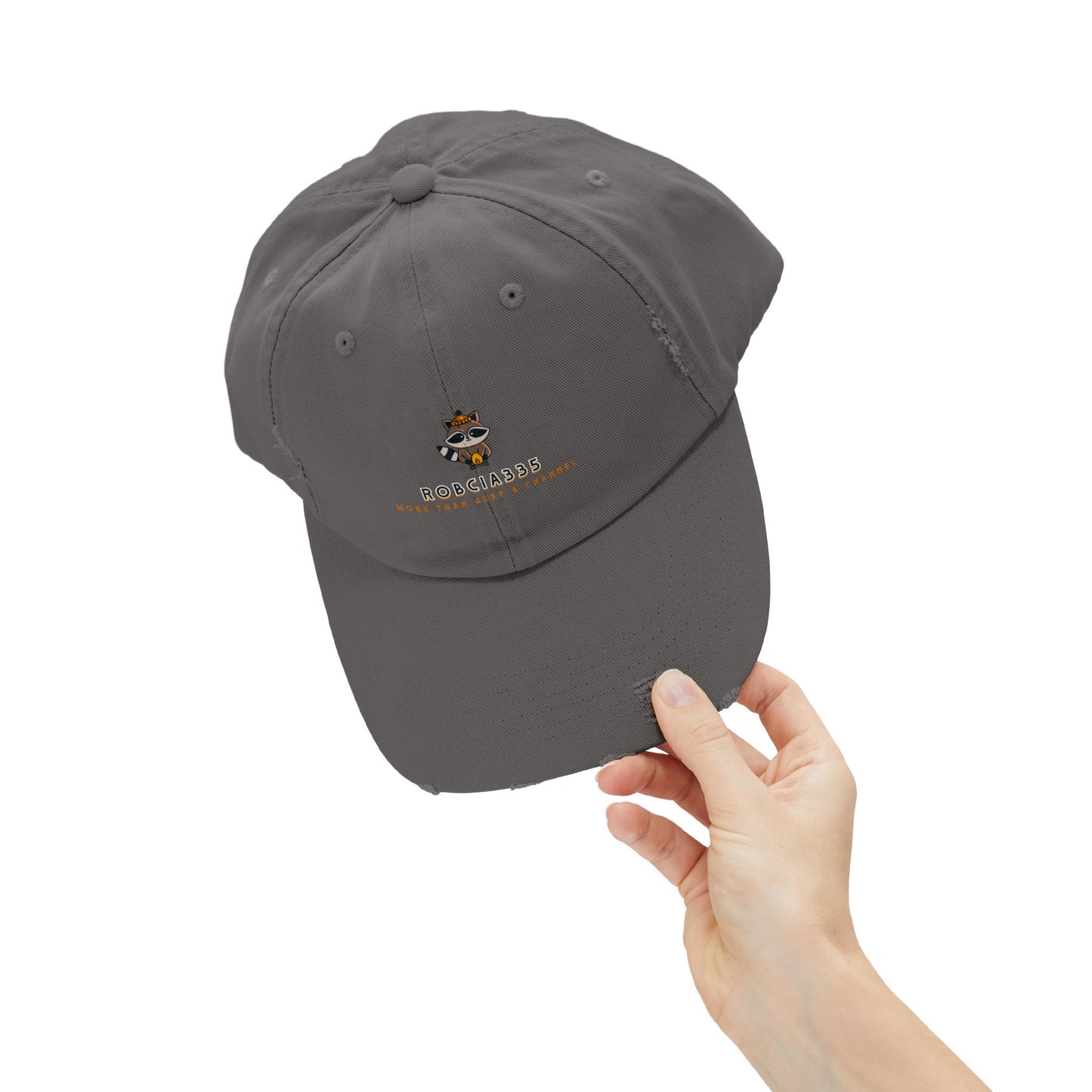 Robcia335 "Racoon" Unisex Distressed Cap