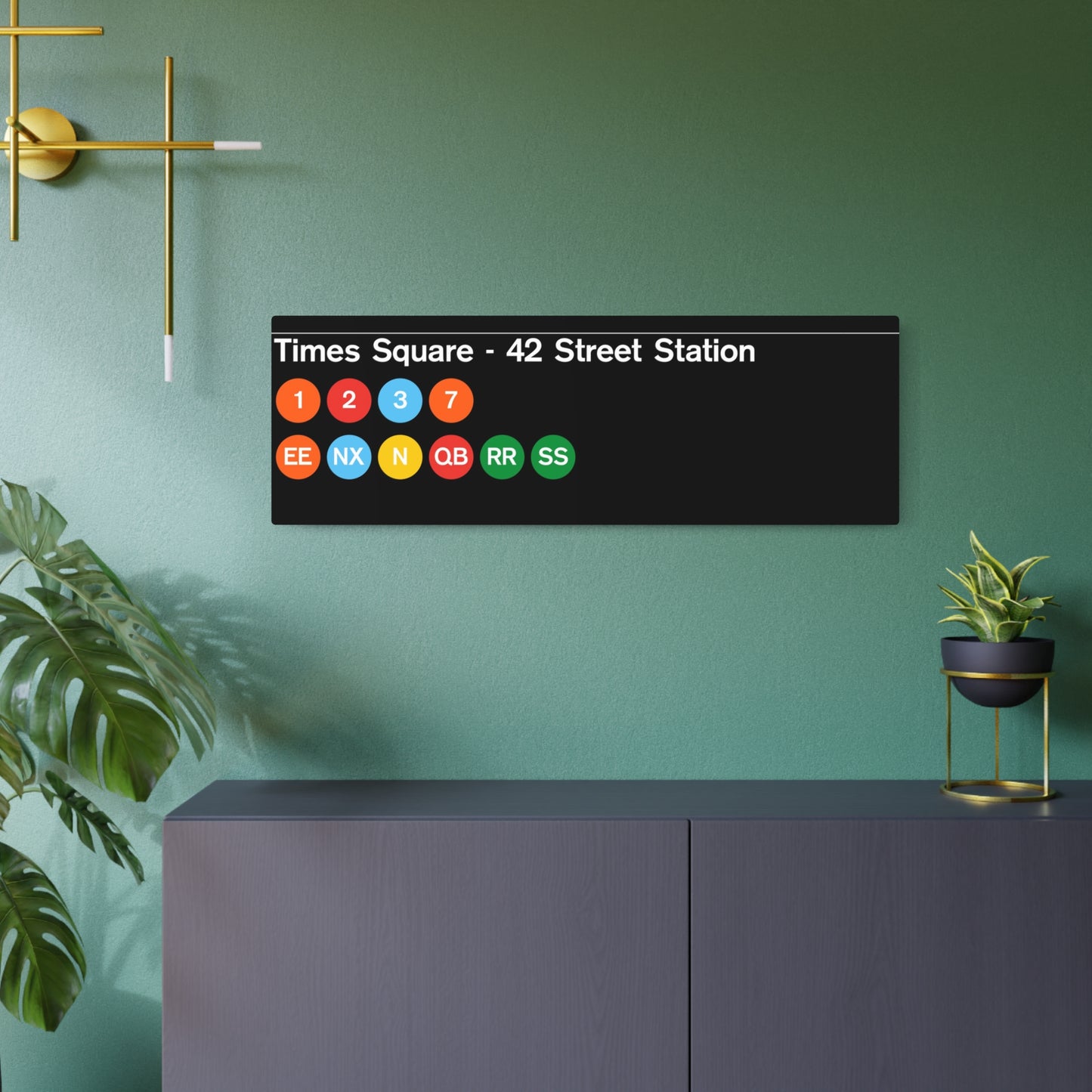 NYC Subway 1960/70s Times Square Station (Standard) Metal Art Replica Sign