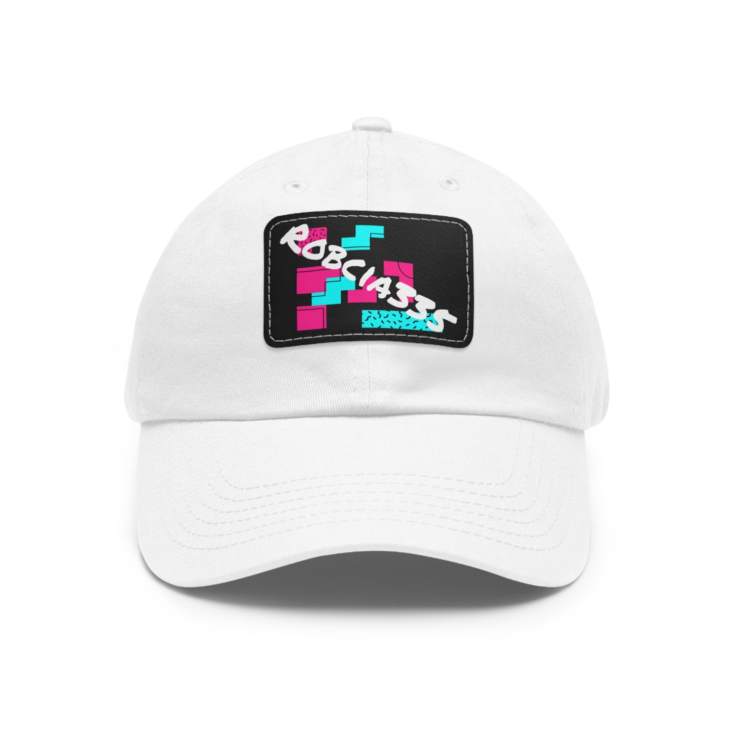 Robcia335 Dad Hat with Leather Patch (Rectangle)