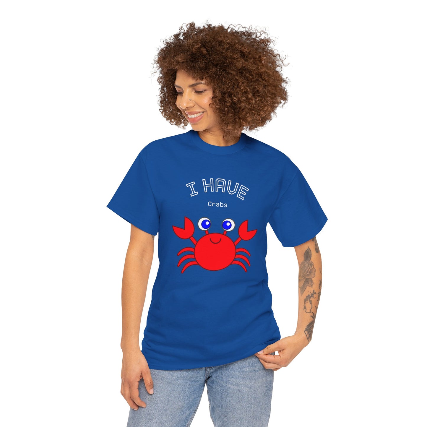 Funny "I Have Crabs" T-Shirt, Unisex Cotton Tee (Dark Colors)