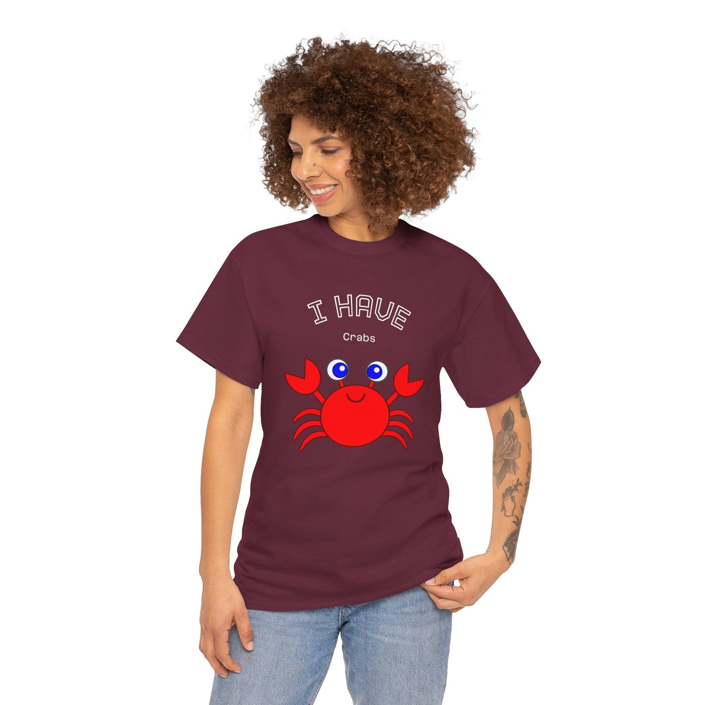 Funny "I Have Crabs" T-Shirt, Unisex Cotton Tee (Dark Colors)