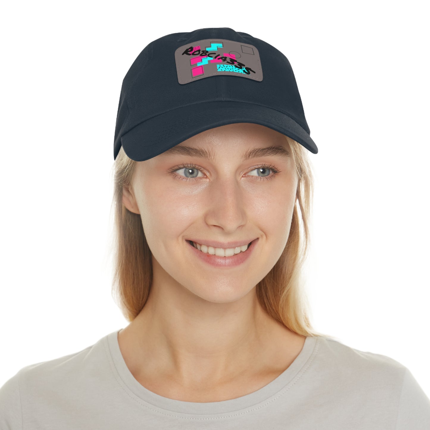 Robcia335 Dad Hat with Leather Patch (Rectangle)