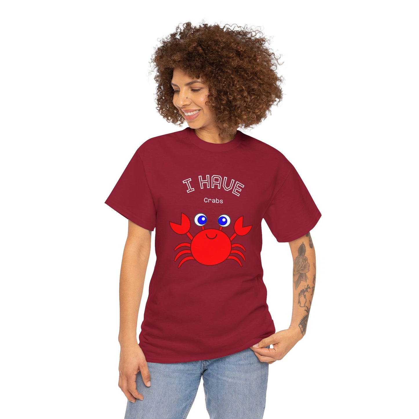 Funny "I Have Crabs" T-Shirt, Unisex Cotton Tee (Dark Colors)