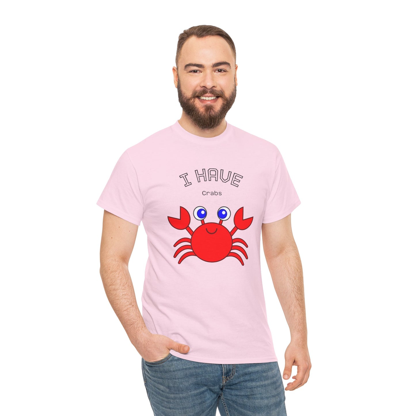 Funny "I Have Crabs" T-Shirt, Unisex Cotton Tee (Light Colors)