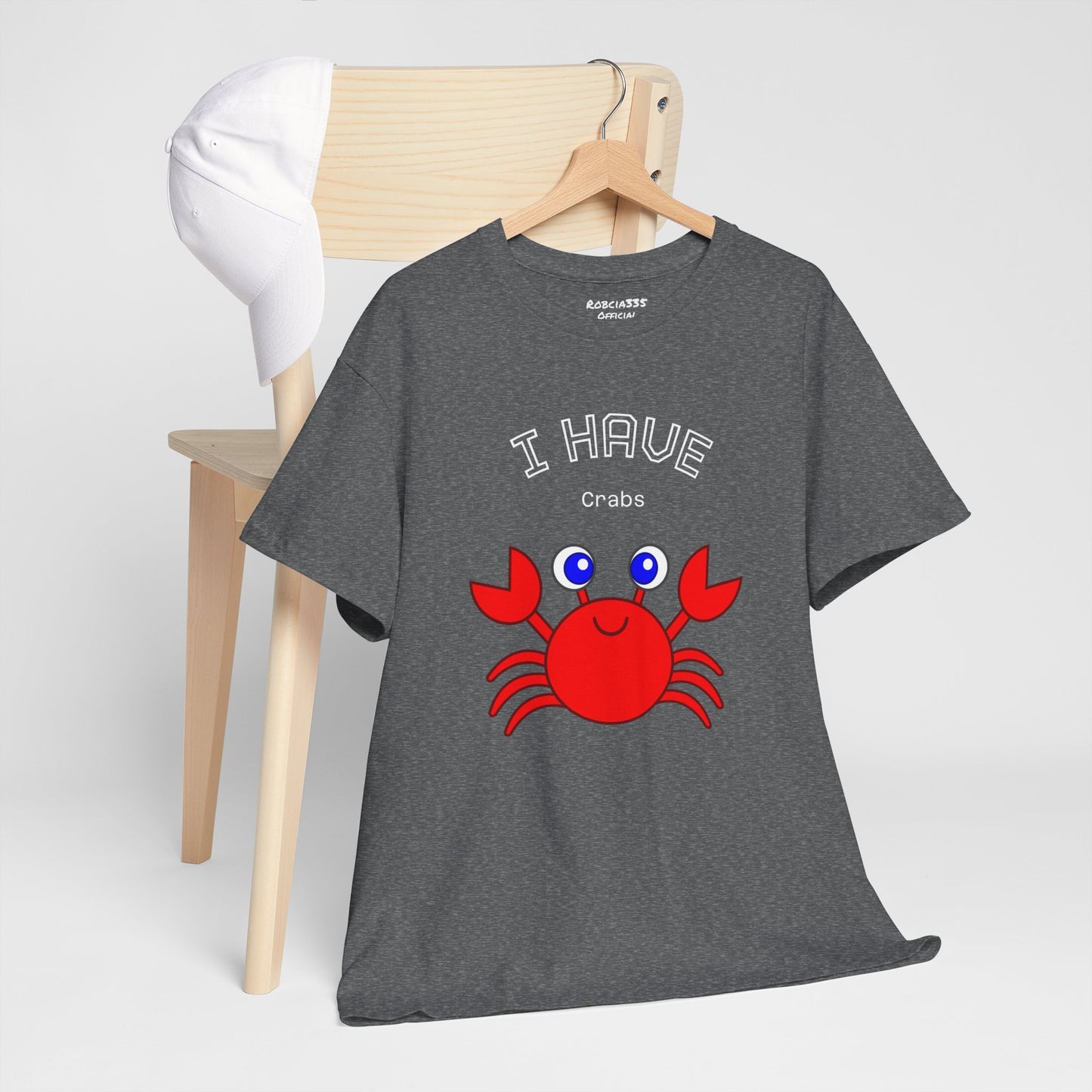 Funny "I Have Crabs" T-Shirt, Unisex Cotton Tee (Dark Colors)