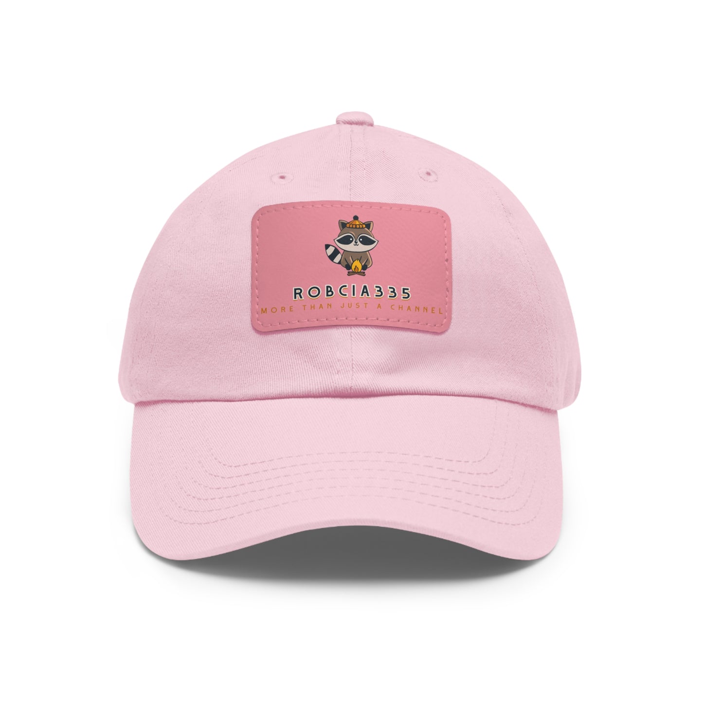 Robcia335 "Racoon" Dad Hat with Leather Patch (Rectangle)