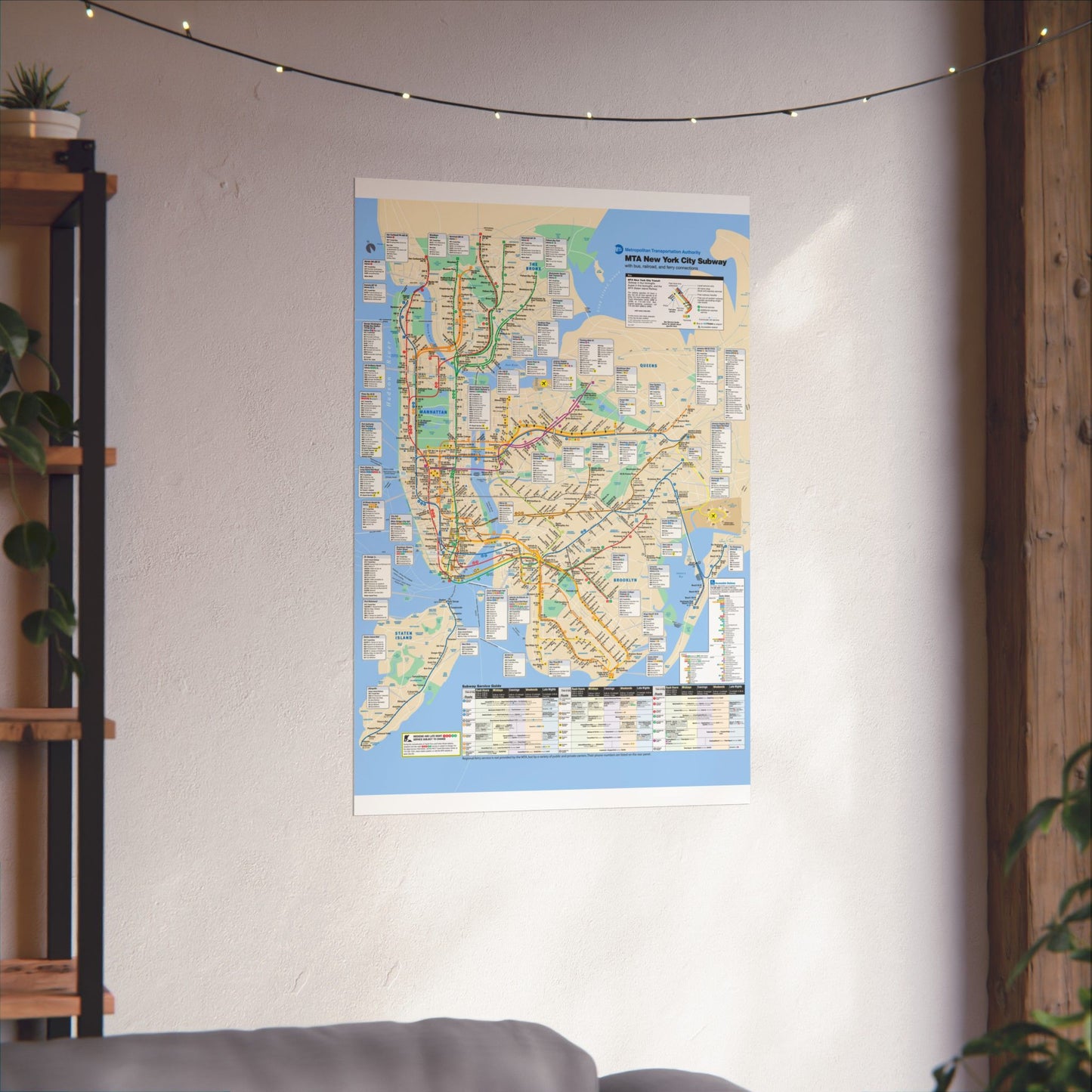 MTA NYC Subway Map April 2007 Poster, Urban Home Decor, City Gifts, Wall Art