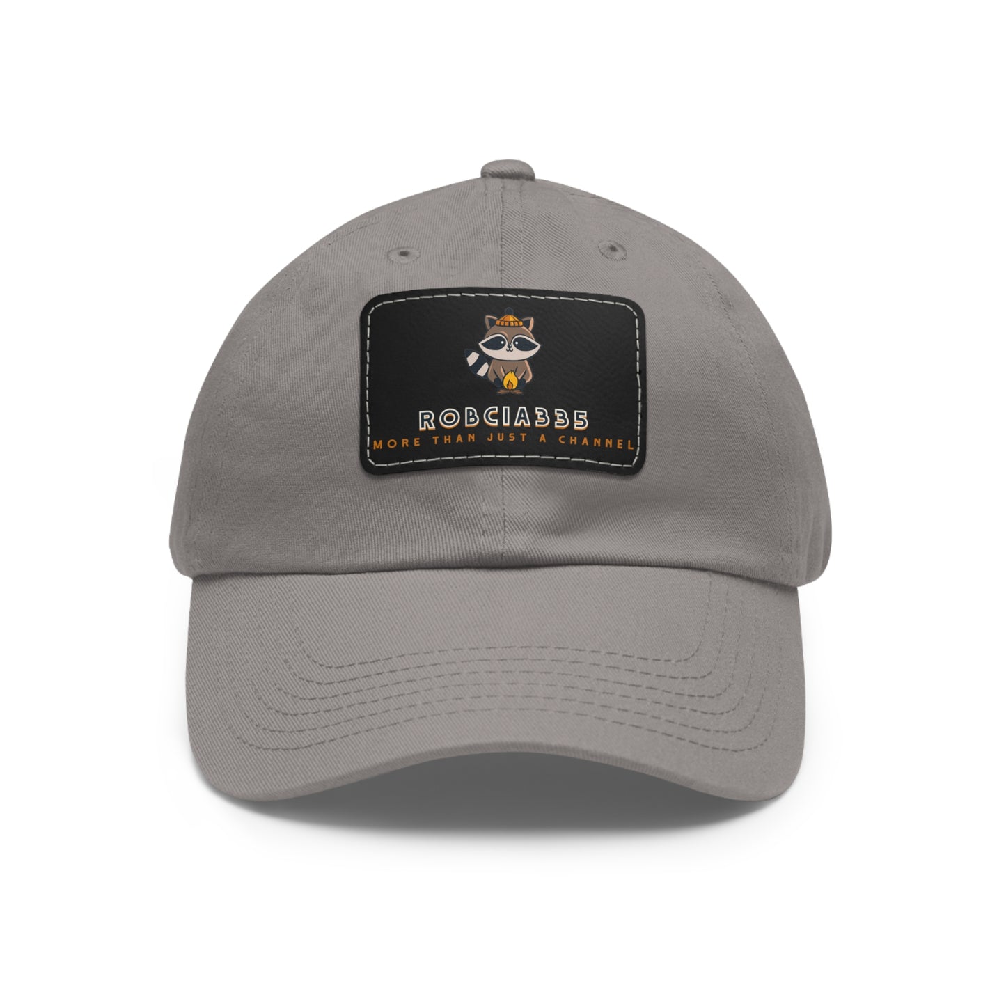 Robcia335 "Racoon" Dad Hat with Leather Patch (Rectangle)