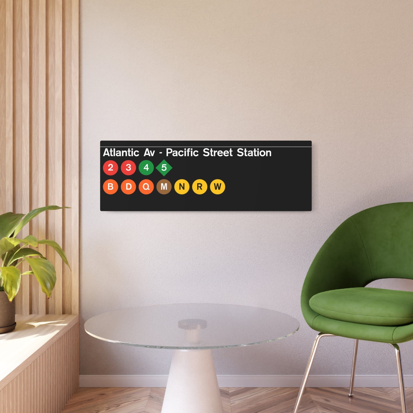 NYC Subway 2000s Atlantic Ave/Pacific alt. Station (Standard) Metal Art Replica Sign