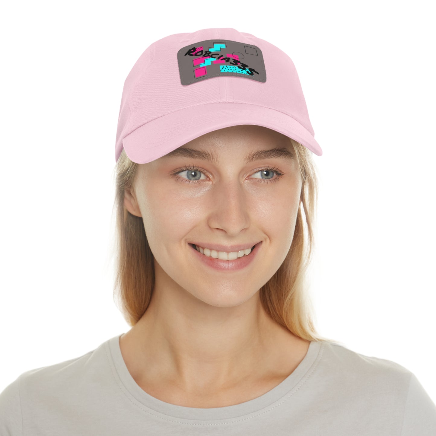 Robcia335 Dad Hat with Leather Patch (Rectangle)