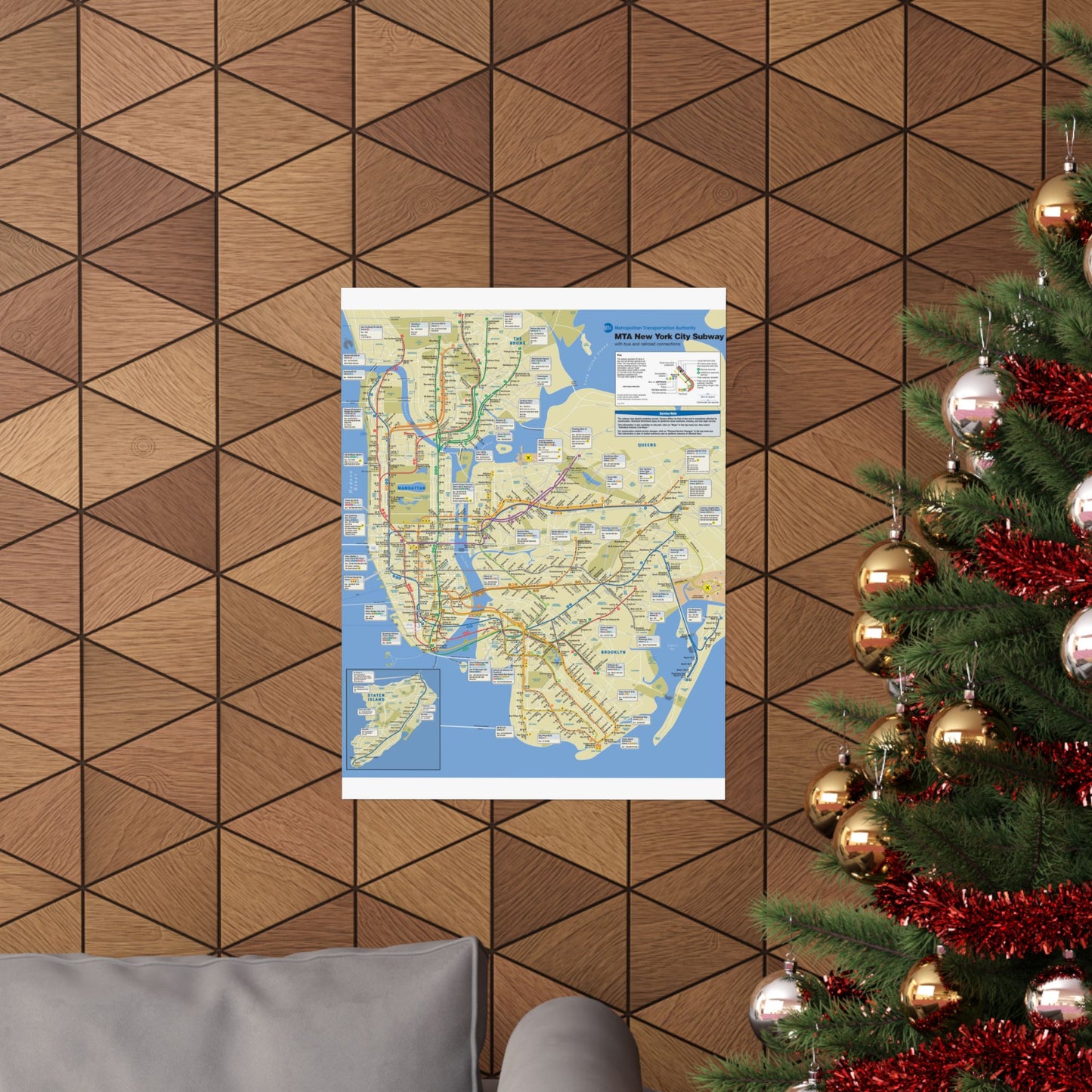 NYC Subway Map June 2010 Wall Art, Matte Vertical Posters, Urban Decor, City Gift
