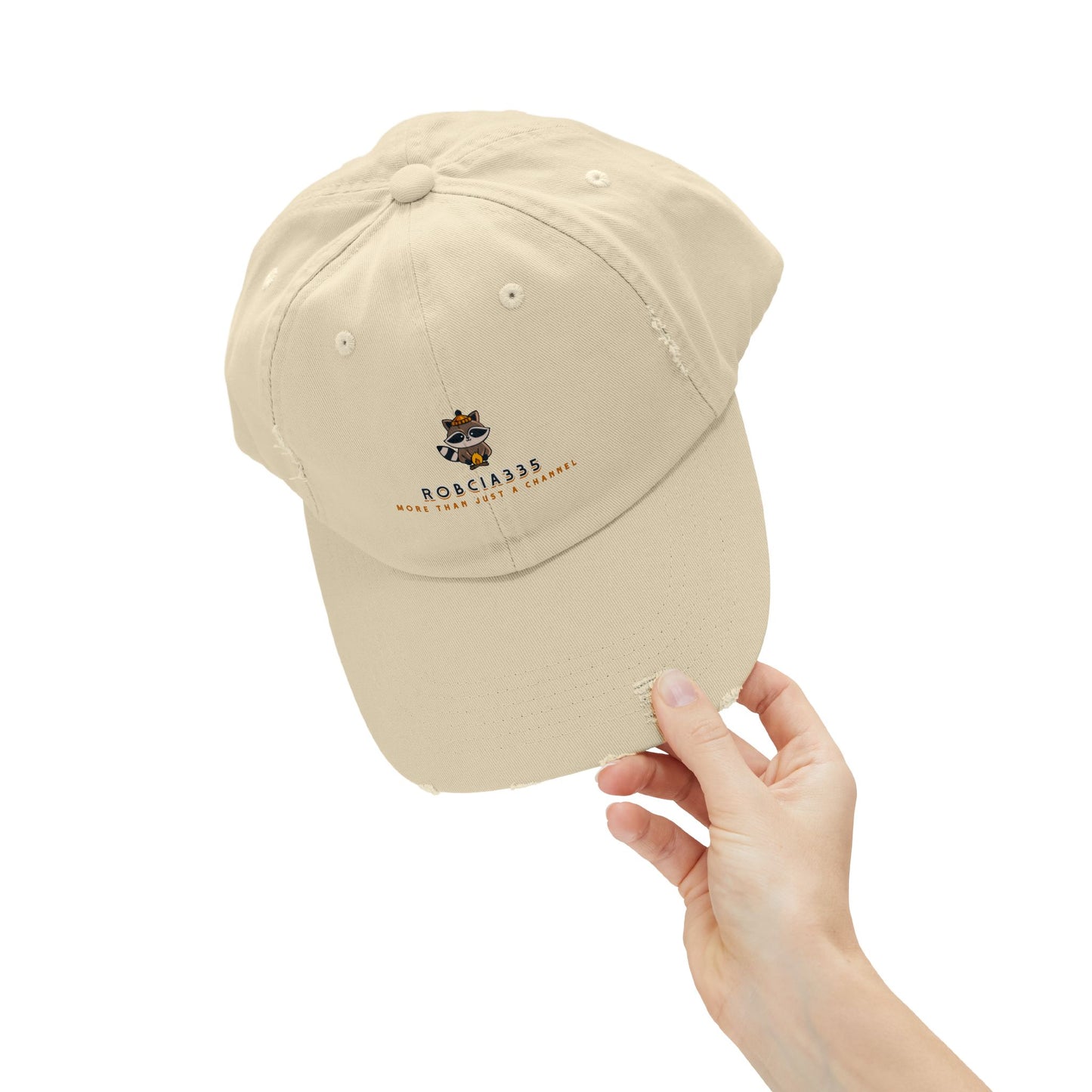 Robcia335 "Racoon" Unisex Distressed Cap