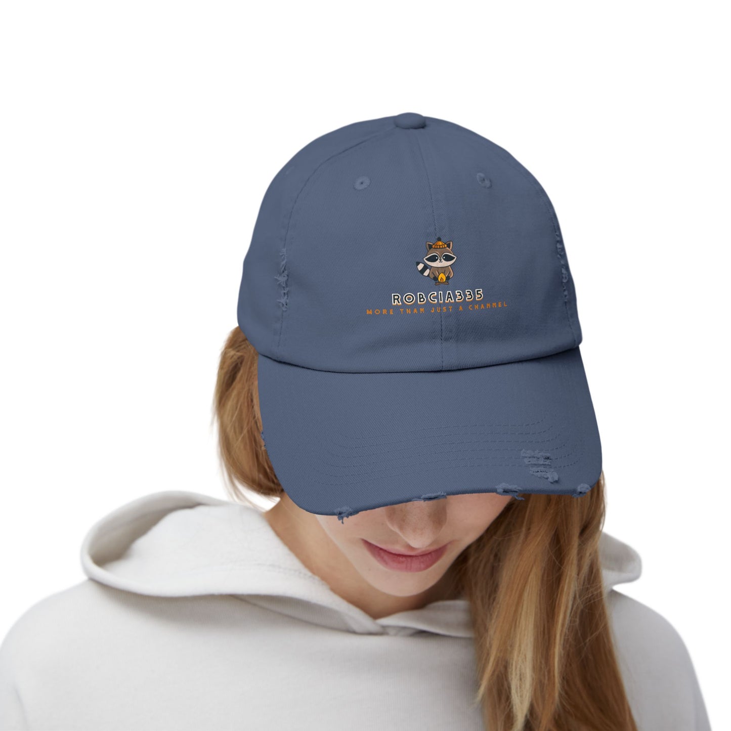 Robcia335 "Racoon" Unisex Distressed Cap