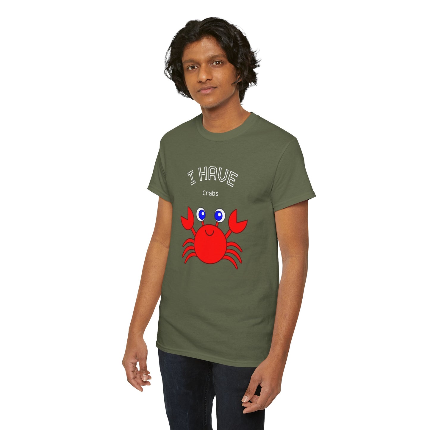 Funny "I Have Crabs" T-Shirt, Unisex Cotton Tee (Dark Colors)