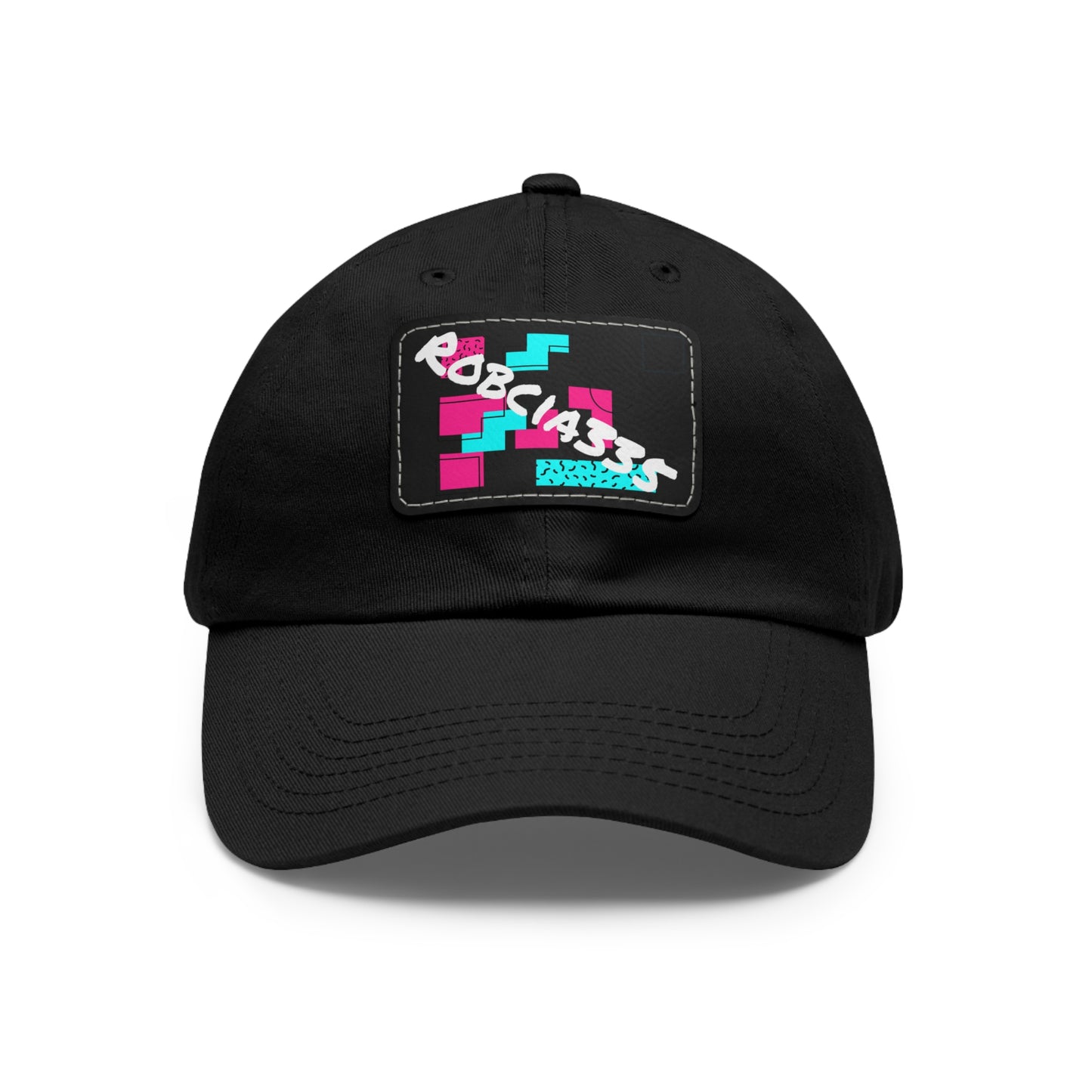 Robcia335 Dad Hat with Leather Patch (Rectangle)