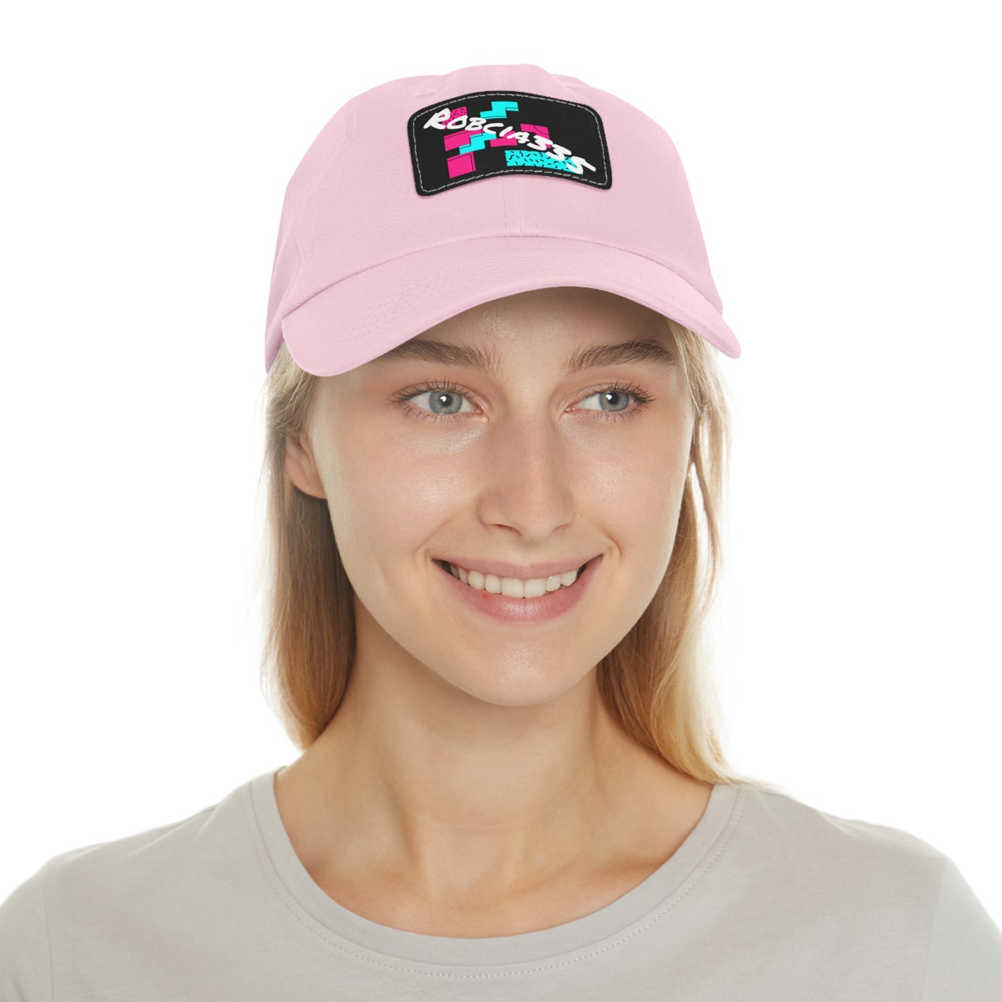 Robcia335 Dad Hat with Leather Patch (Rectangle)