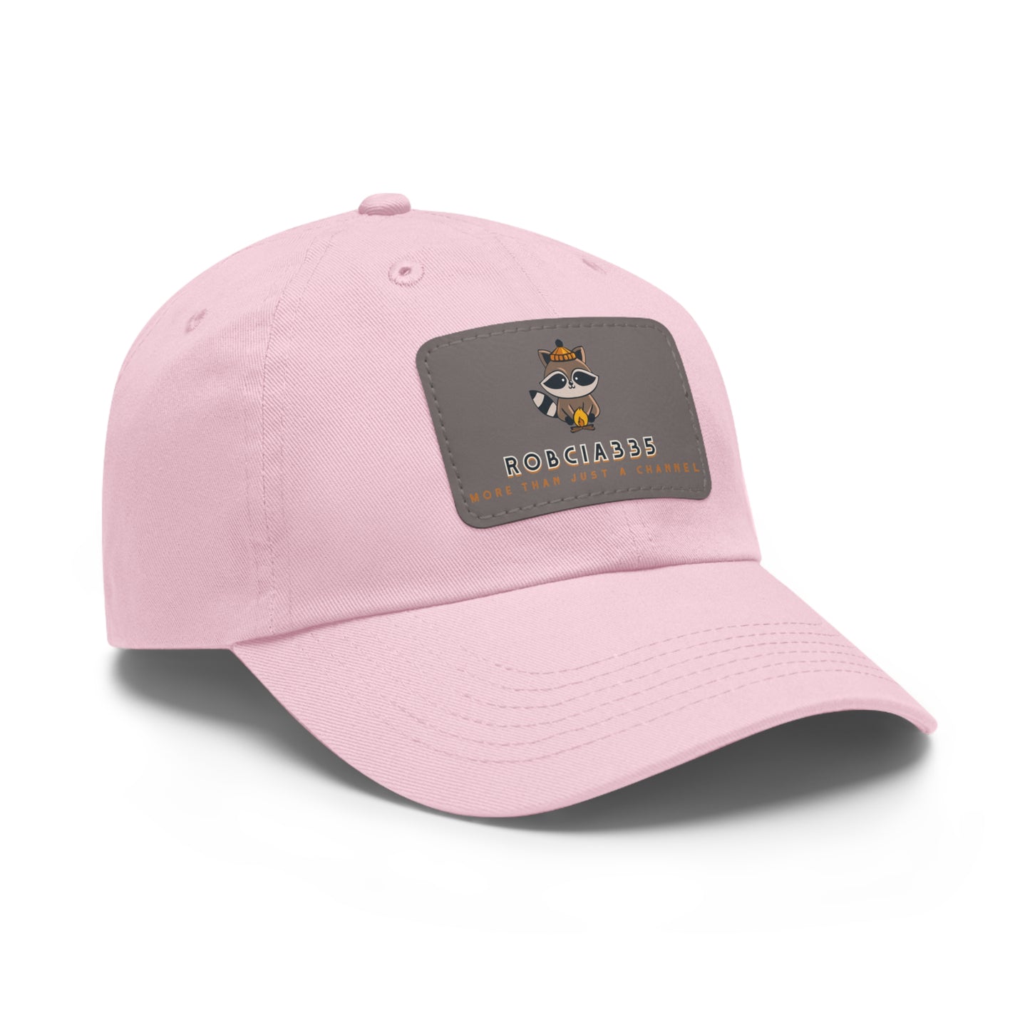Robcia335 "Racoon" Dad Hat with Leather Patch (Rectangle)