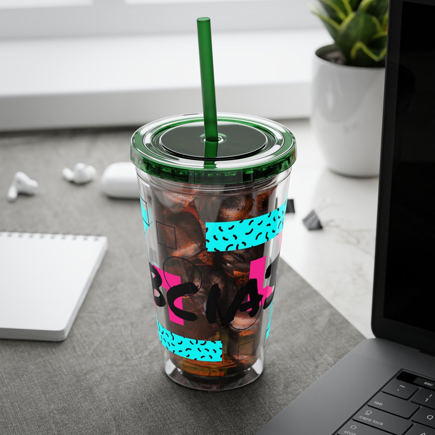 Robcia335 Sunsplash Tumbler with Straw, 16oz