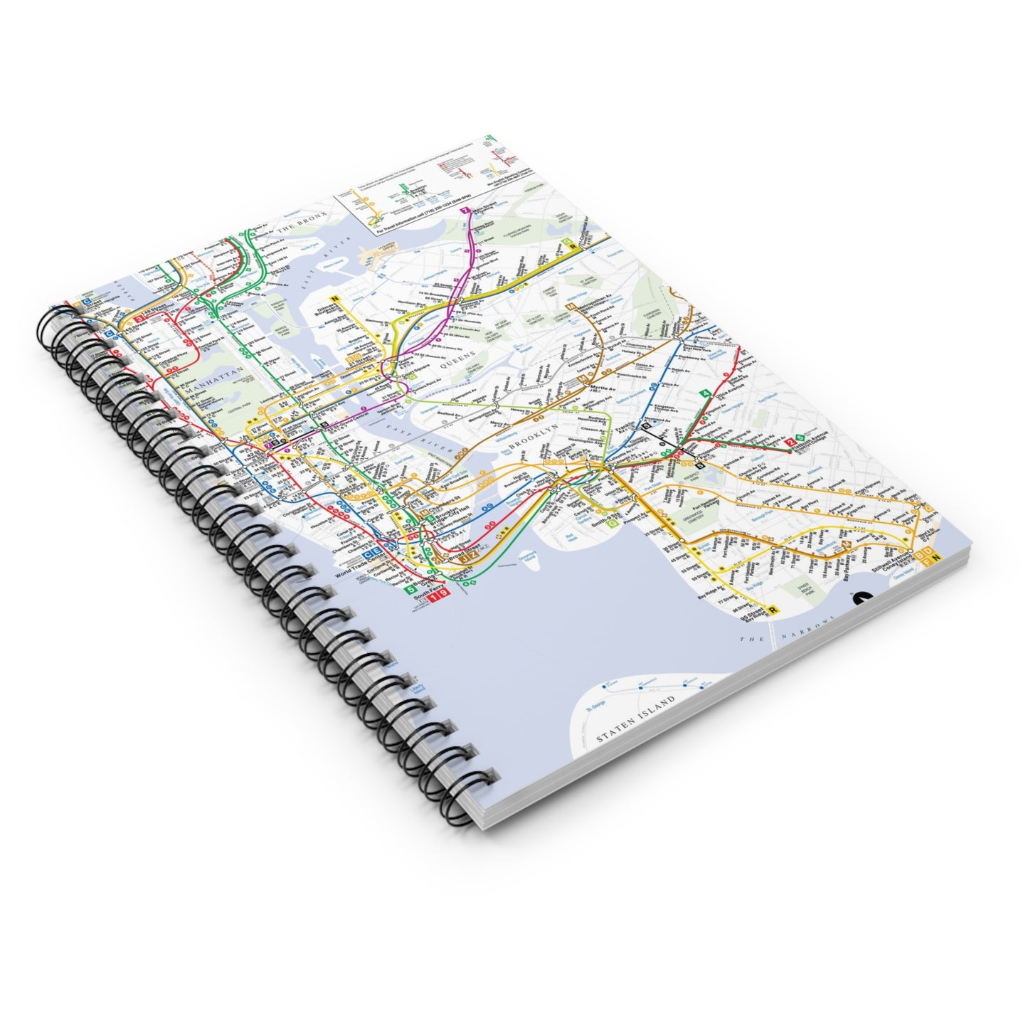 MTA 1997 Subway Map Spiral Notebook | Travel Journal, School Supplies