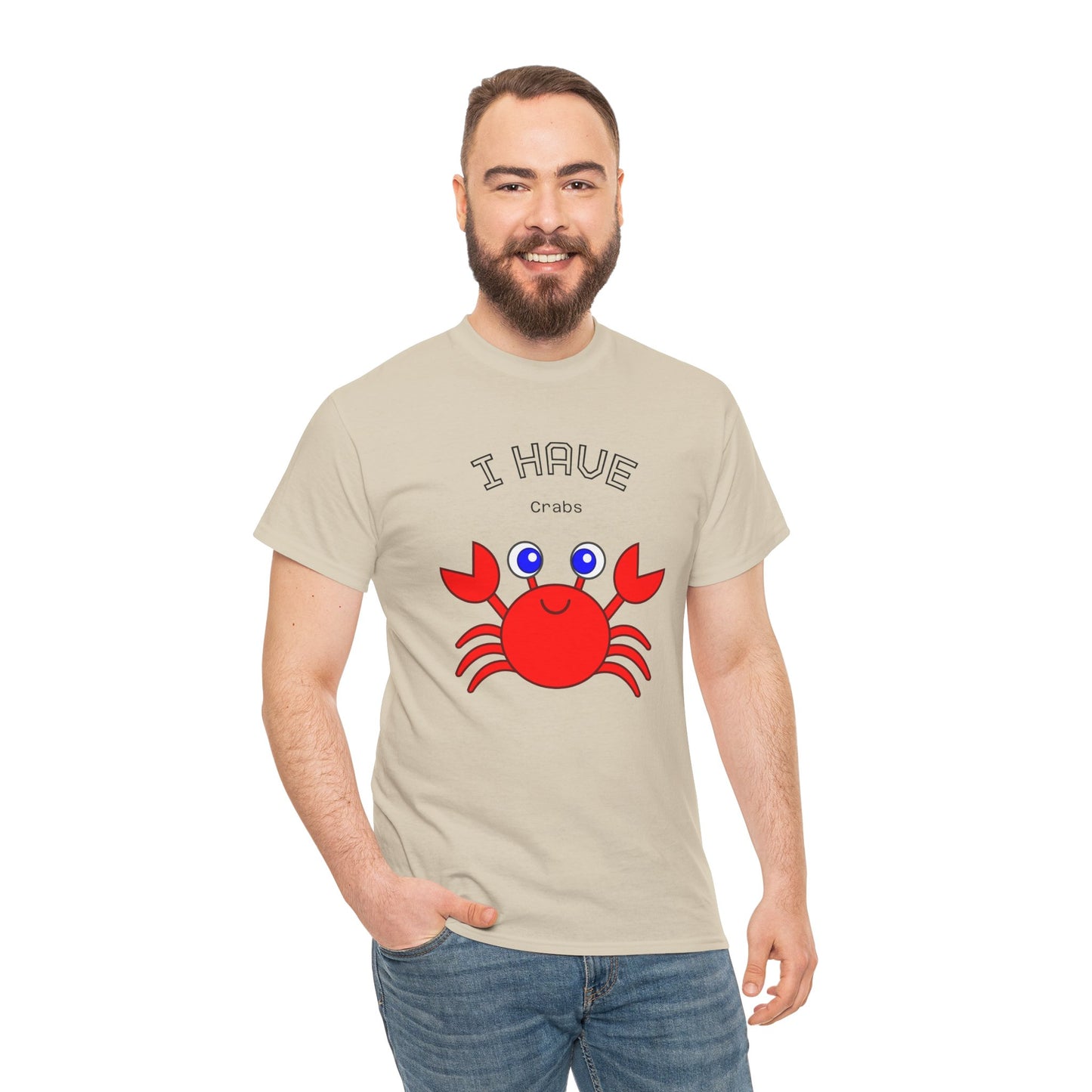 Funny "I Have Crabs" T-Shirt, Unisex Cotton Tee (Light Colors)