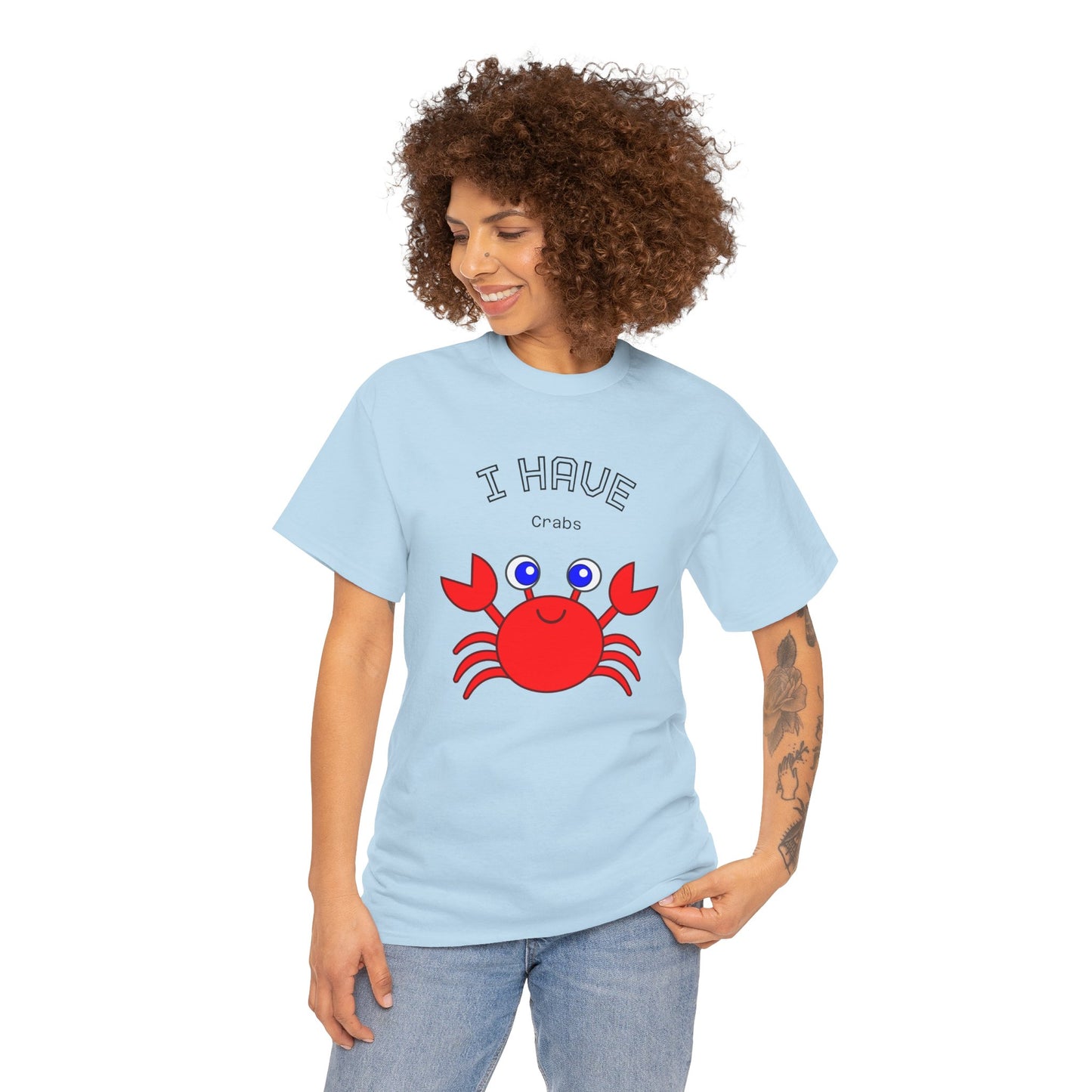 Funny "I Have Crabs" T-Shirt, Unisex Cotton Tee (Light Colors)