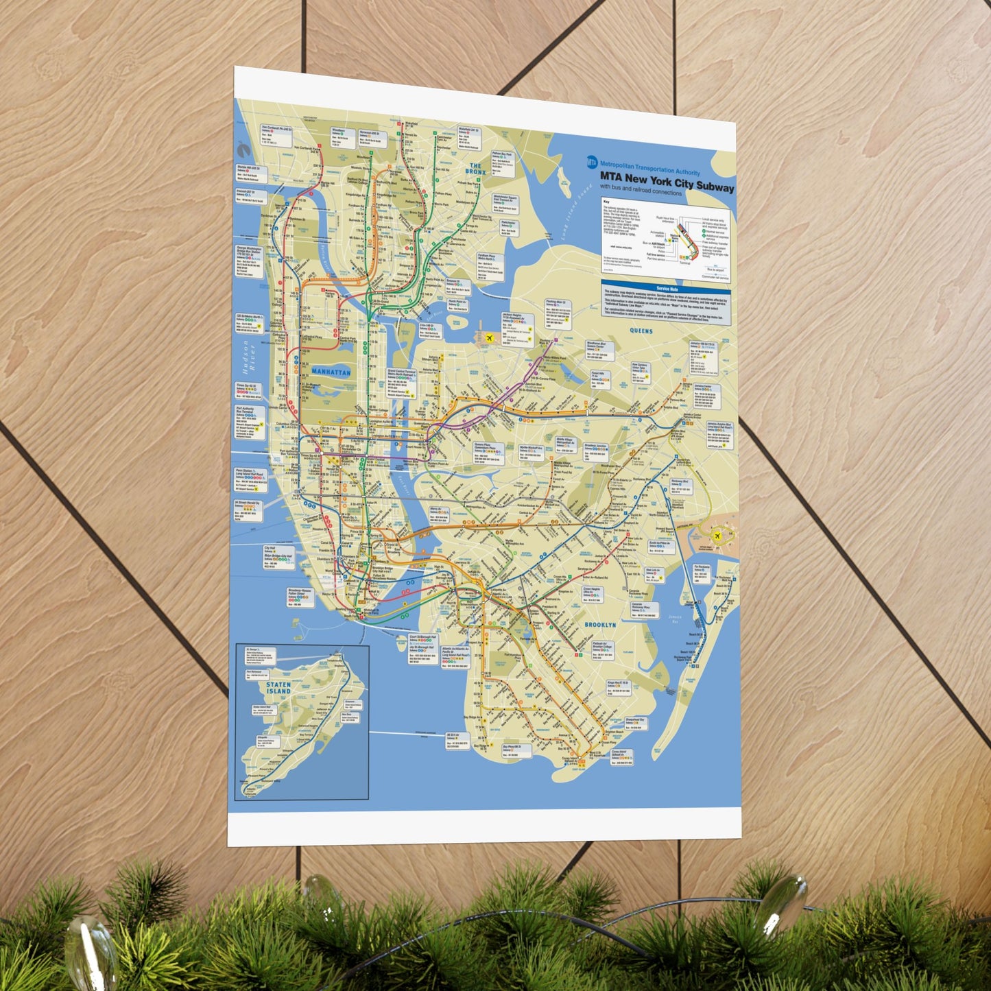 NYC Subway Map June 2010 Wall Art, Matte Vertical Posters, Urban Decor, City Gift