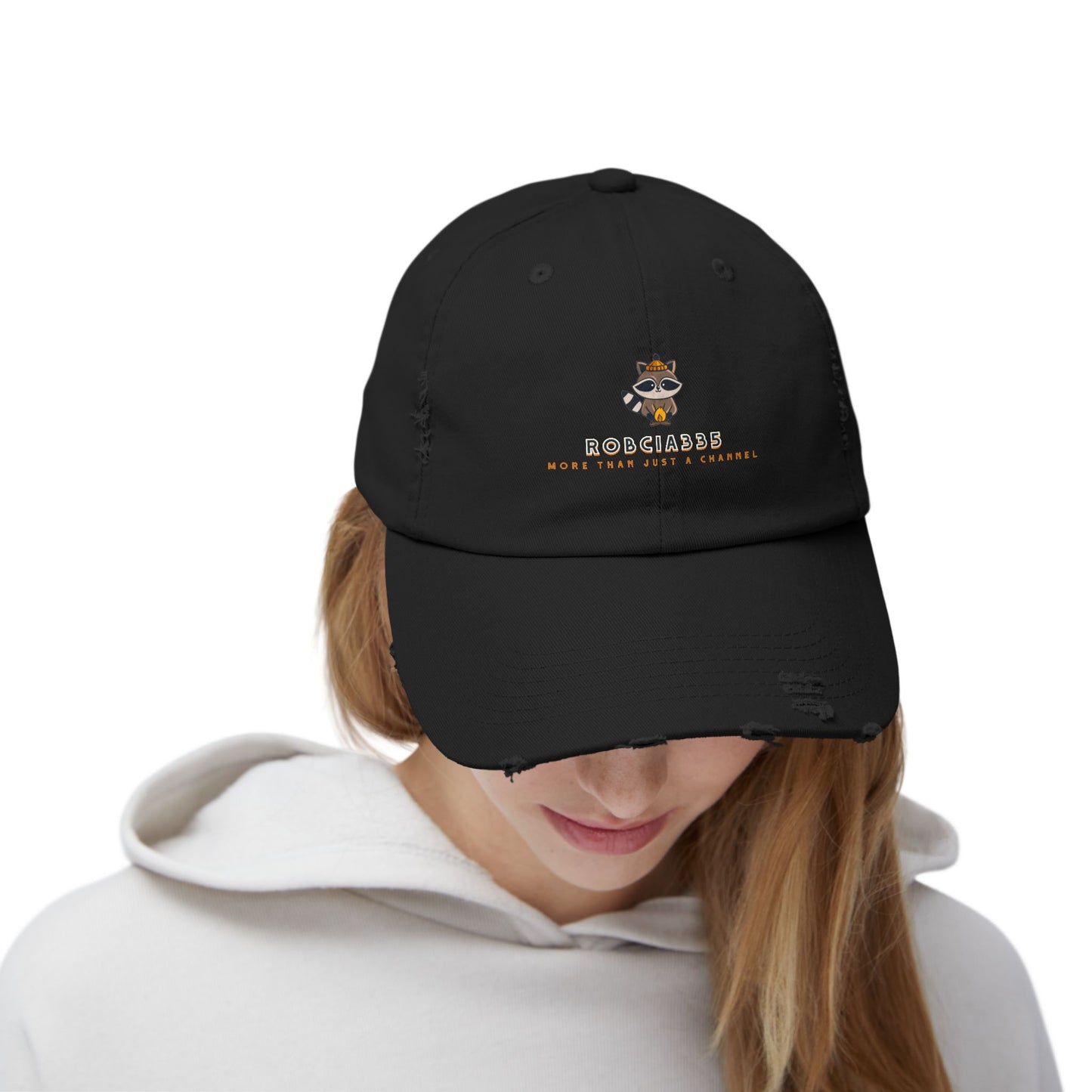 Robcia335 "Racoon" Unisex Distressed Cap