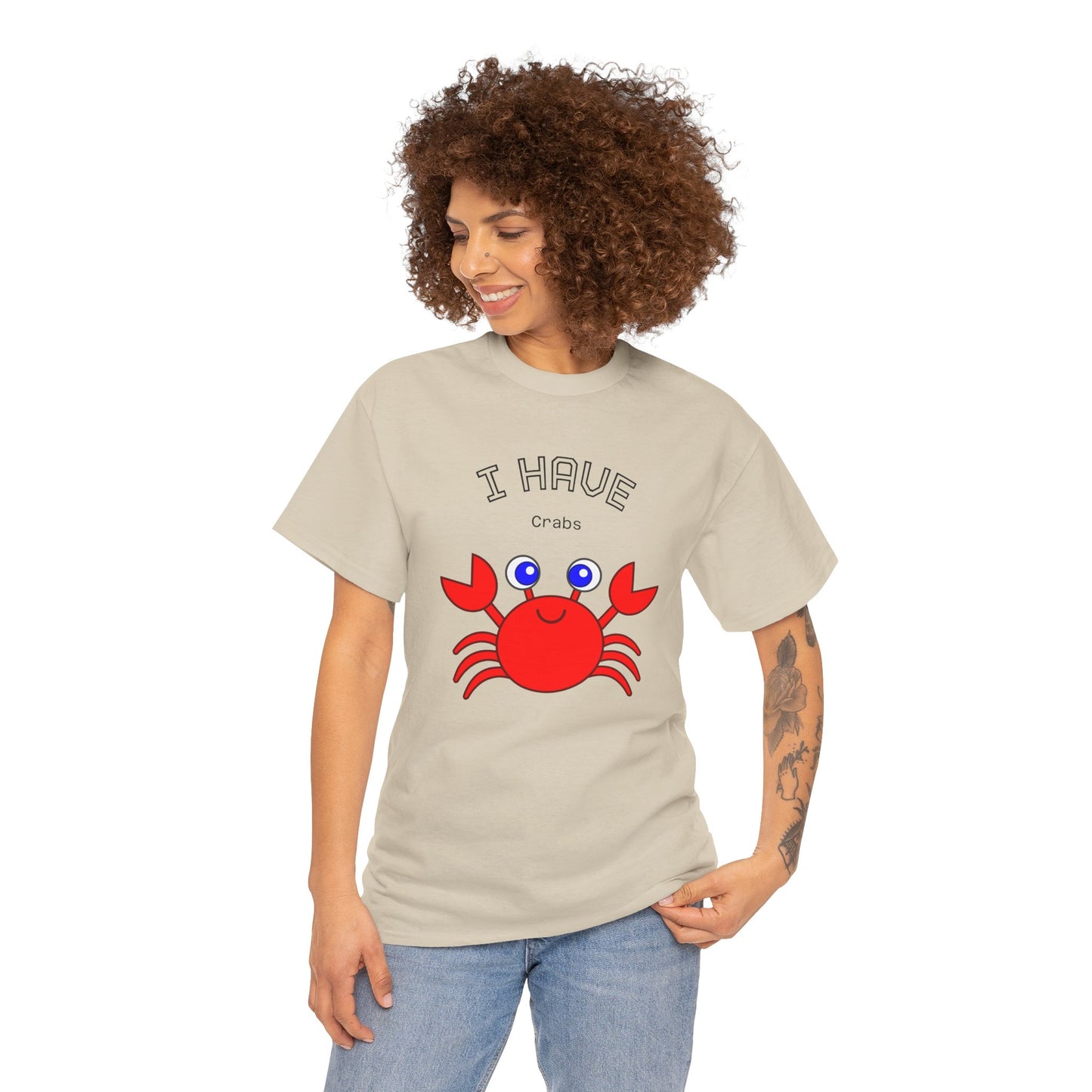 Funny "I Have Crabs" T-Shirt, Unisex Cotton Tee (Light Colors)