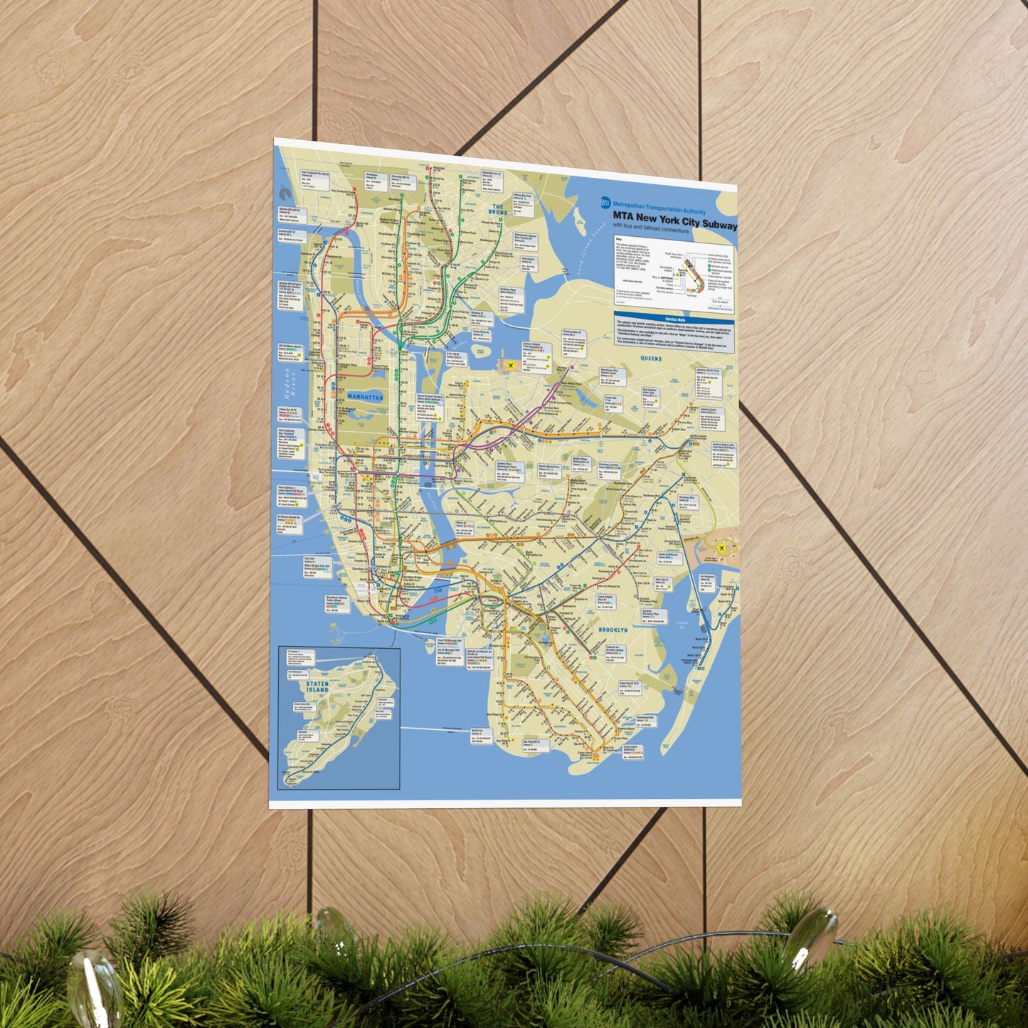 NYC Subway Map June 2010 Wall Art, Matte Vertical Posters, Urban Decor, City Gift
