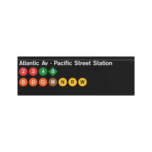 NYC Subway 2000s Atlantic Ave/Pacific alt. Station (Standard) Metal Art Replica Sign