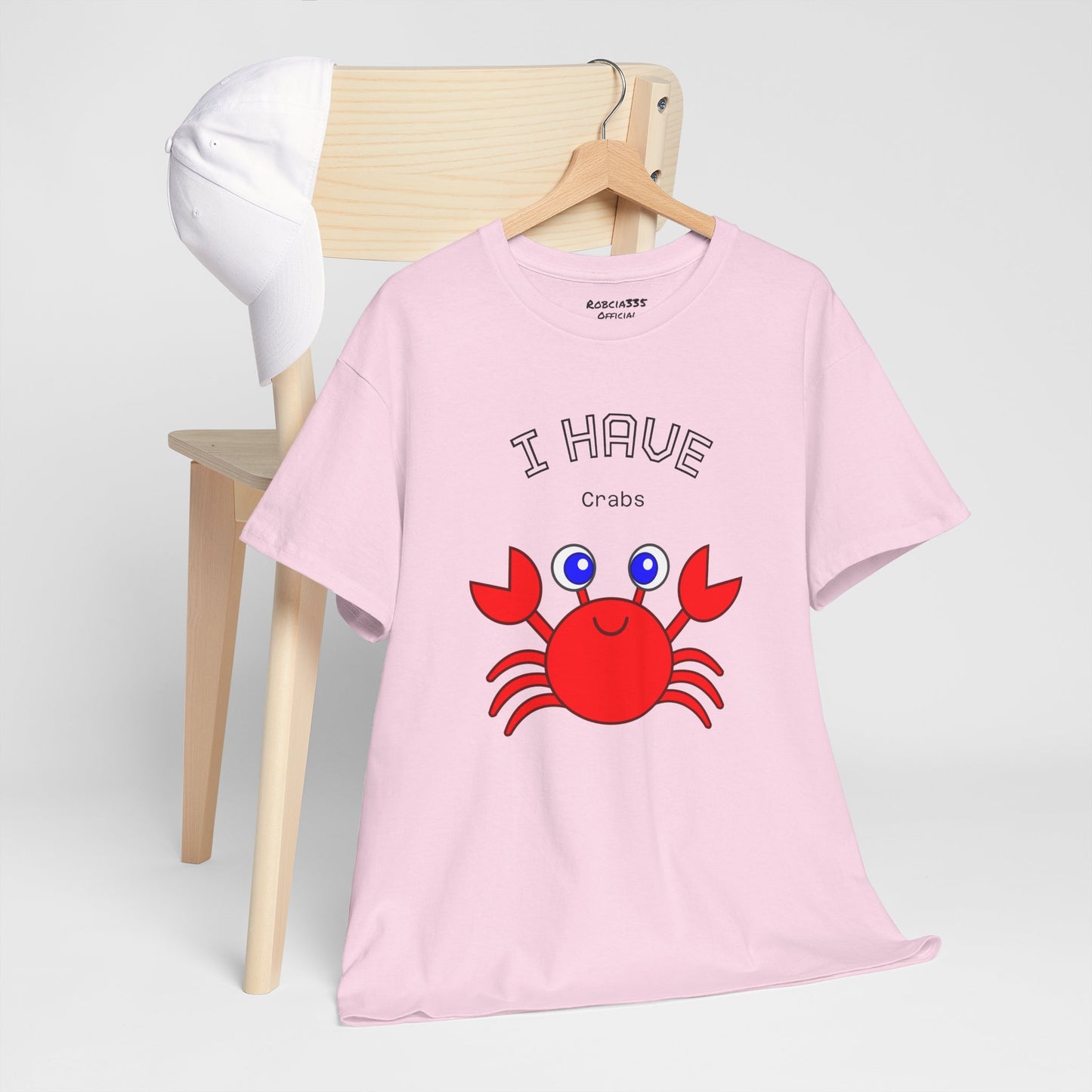 Funny "I Have Crabs" T-Shirt, Unisex Cotton Tee (Light Colors)