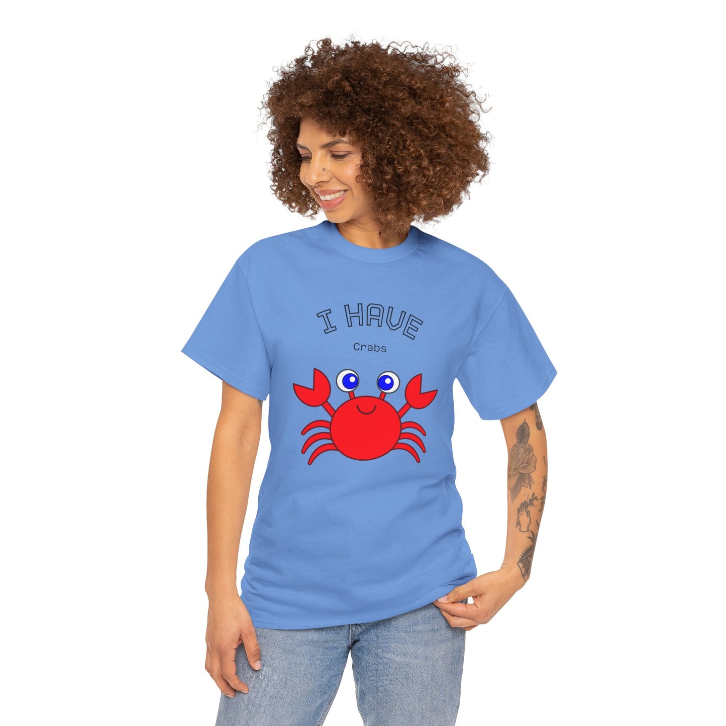 Funny "I Have Crabs" T-Shirt, Unisex Cotton Tee (Light Colors)
