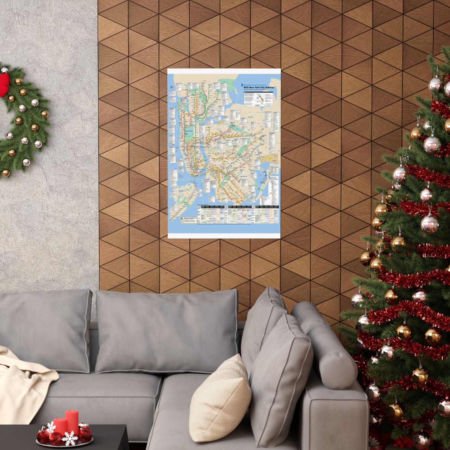 MTA NYC Subway Map April 2007 Poster, Urban Home Decor, City Gifts, Wall Art