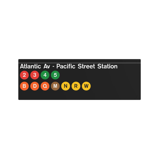 NYC Subway 2000s Atlantic Ave/Pacific Station (Standard) Metal Art Replica Sign