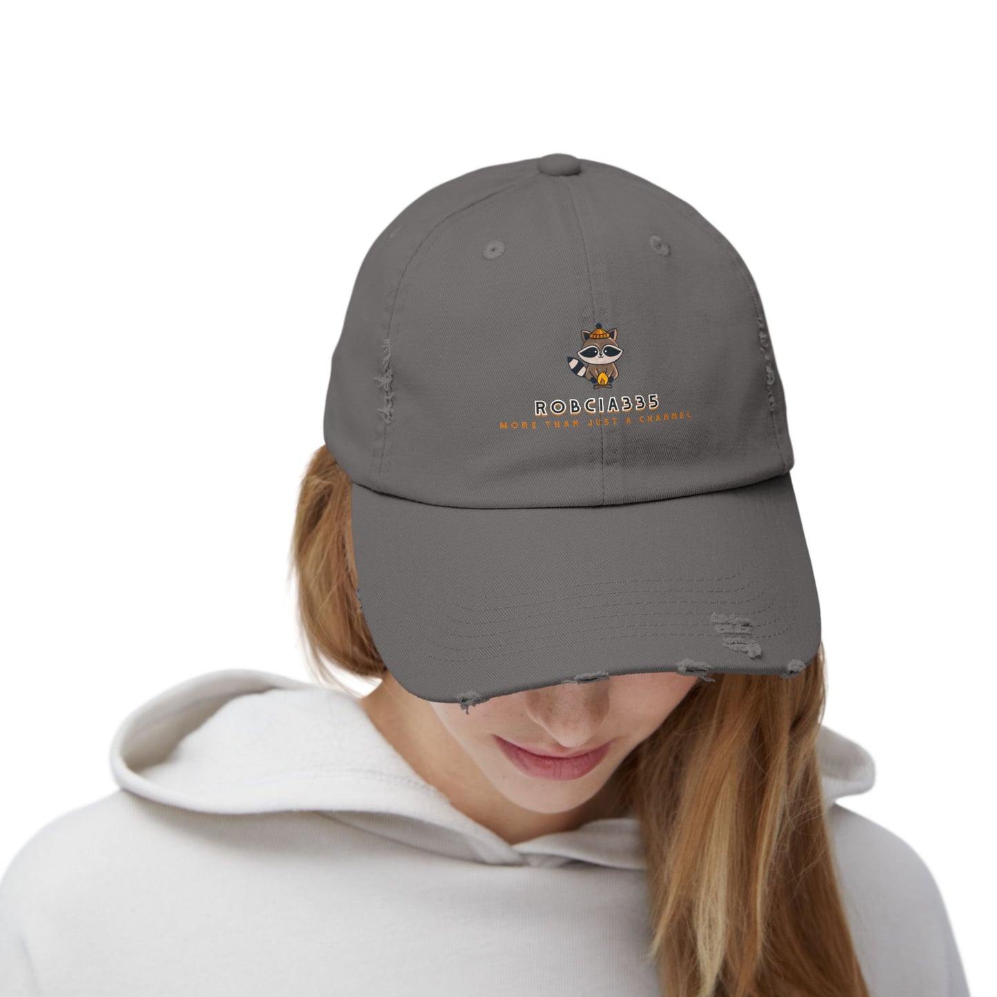 Robcia335 "Racoon" Unisex Distressed Cap