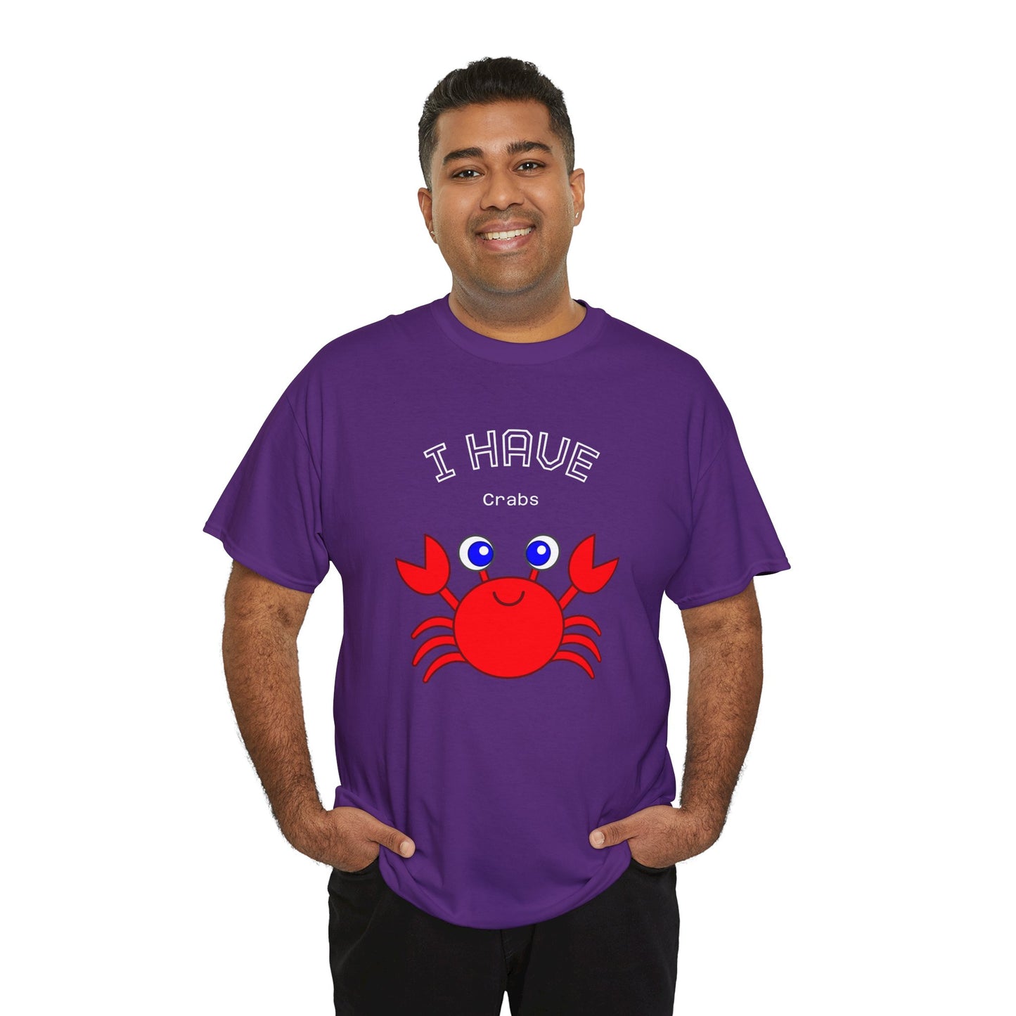 Funny "I Have Crabs" T-Shirt, Unisex Cotton Tee (Dark Colors)