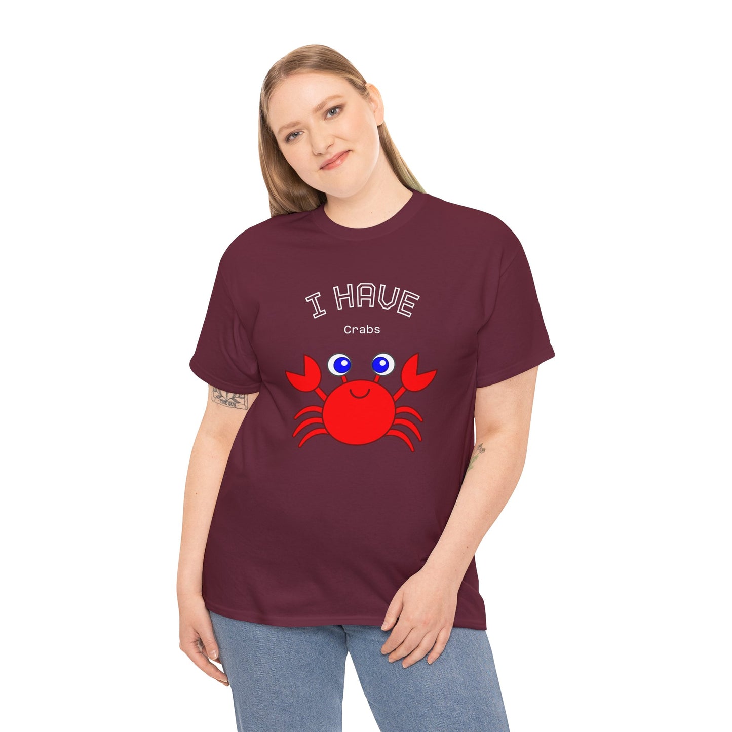 Funny "I Have Crabs" T-Shirt, Unisex Cotton Tee (Dark Colors)