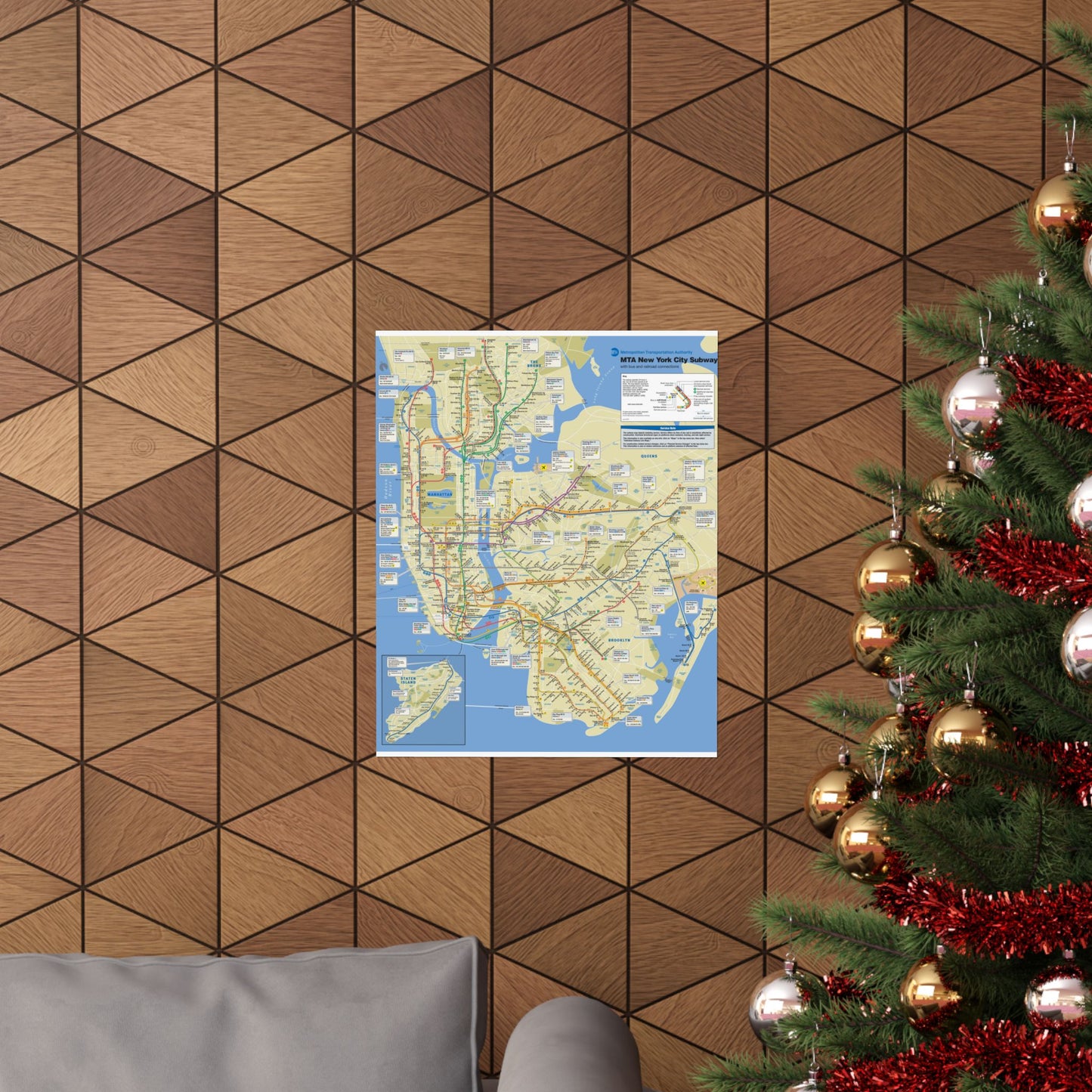 NYC Subway Map June 2010 Wall Art, Matte Vertical Posters, Urban Decor, City Gift