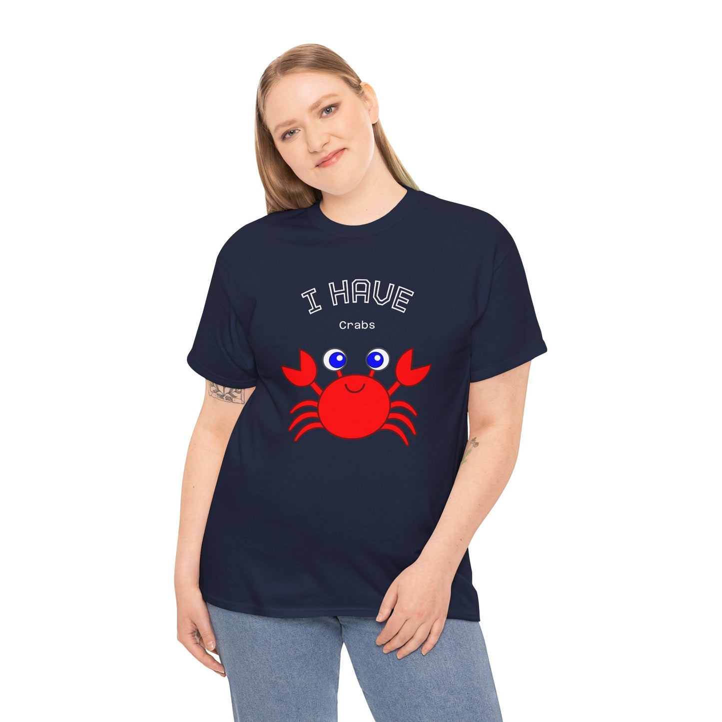 Funny "I Have Crabs" T-Shirt, Unisex Cotton Tee (Dark Colors)