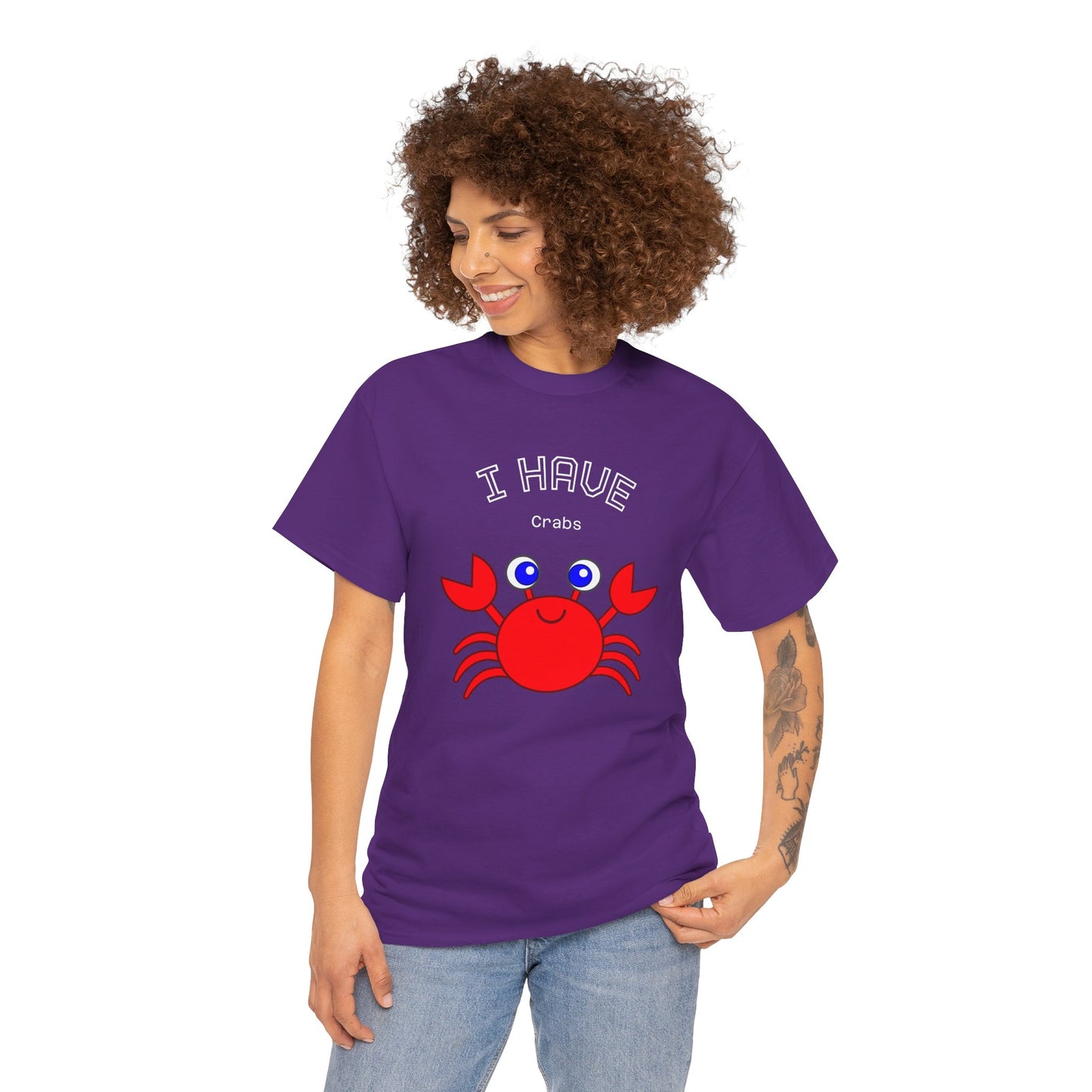 Funny "I Have Crabs" T-Shirt, Unisex Cotton Tee (Dark Colors)