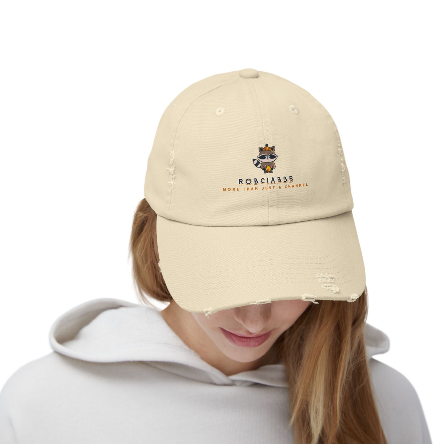 Robcia335 "Racoon" Unisex Distressed Cap