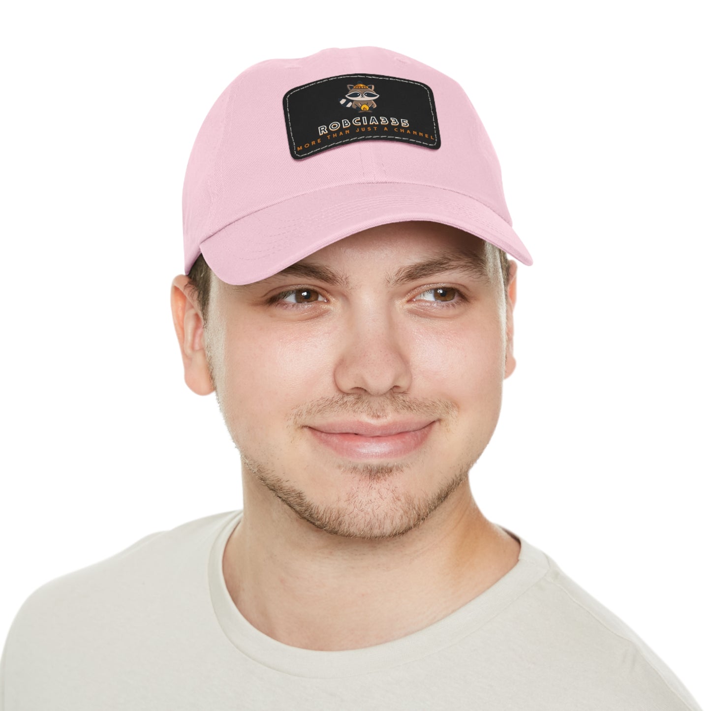Robcia335 "Racoon" Dad Hat with Leather Patch (Rectangle)