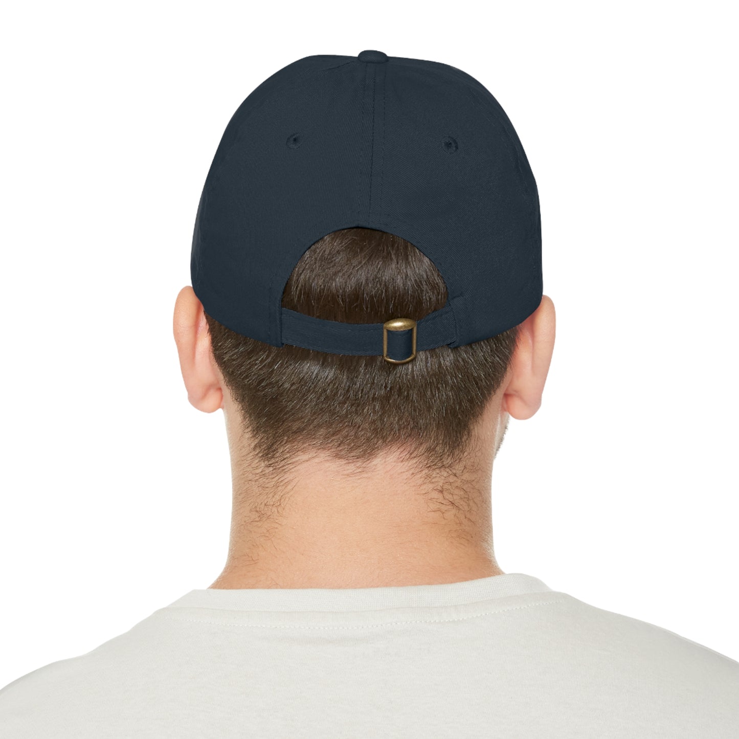 "Robcia335 Est. 2013" Dad Hat with Leather Patch (Round)