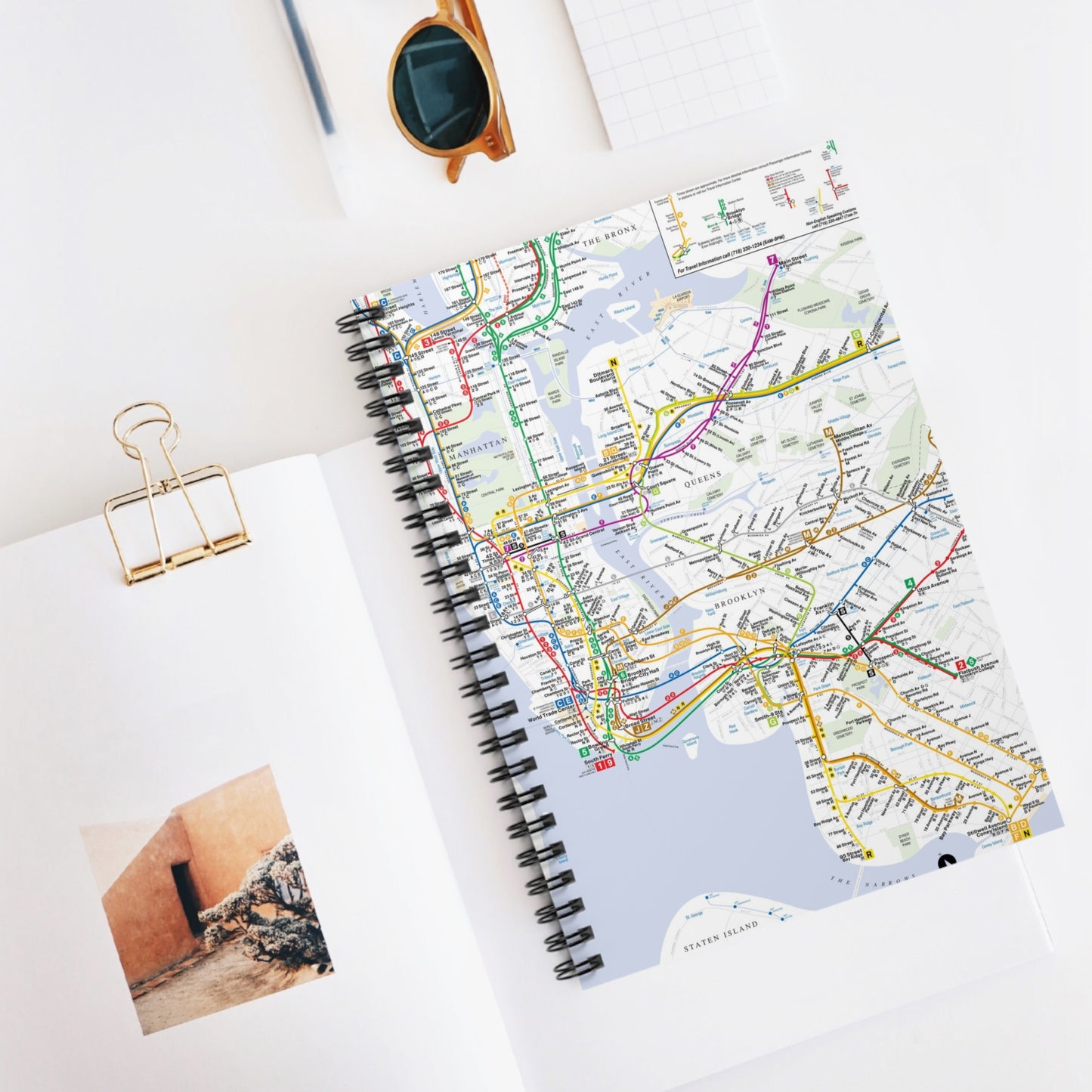 MTA 1997 Subway Map Spiral Notebook | Travel Journal, School Supplies