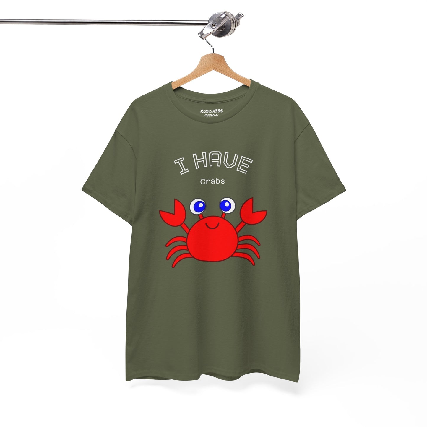 Funny "I Have Crabs" T-Shirt, Unisex Cotton Tee (Dark Colors)