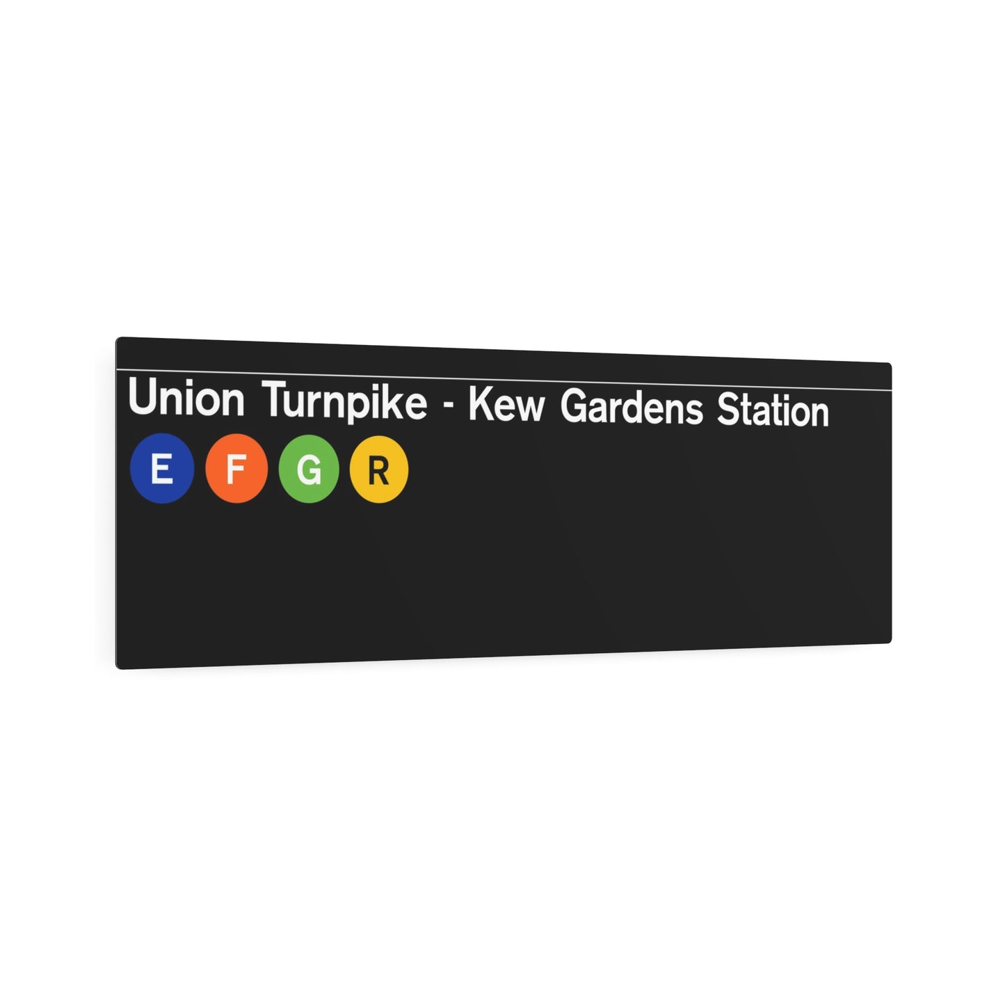 NYC Subway 1990s/2000s Union Turnpike-Kew Gardens alt. 2 (Standard) Metal Art Replica Sign