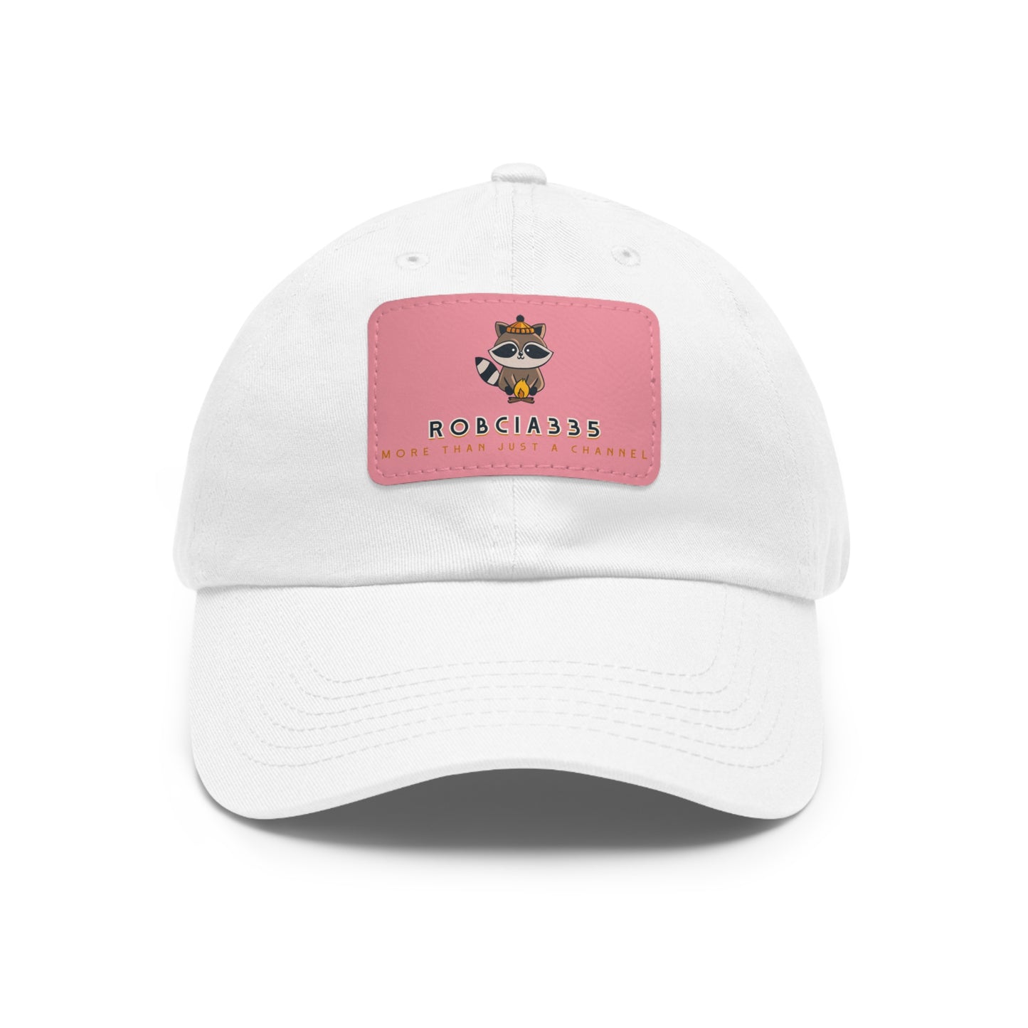 Robcia335 "Racoon" Dad Hat with Leather Patch (Rectangle)