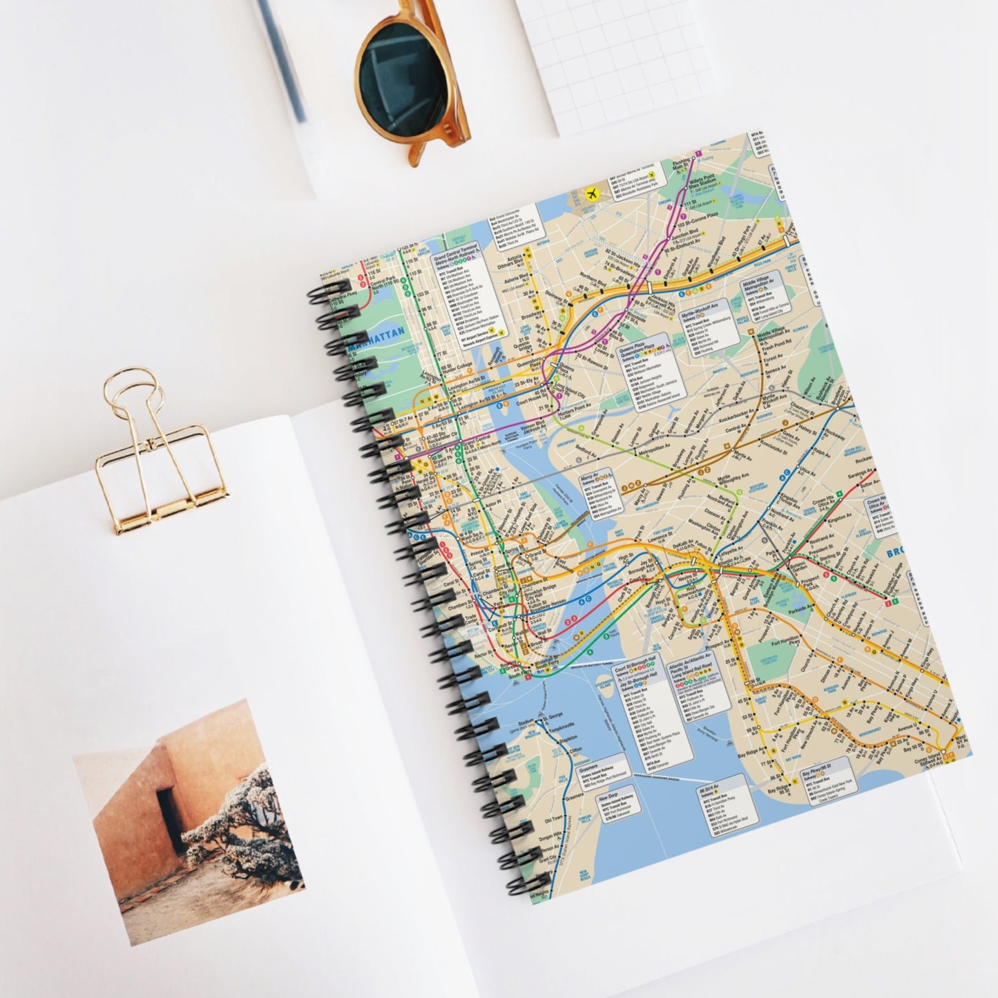 MTA 2007 Subway Map Spiral Notebook | Travel Journal, School Supplies, Gift